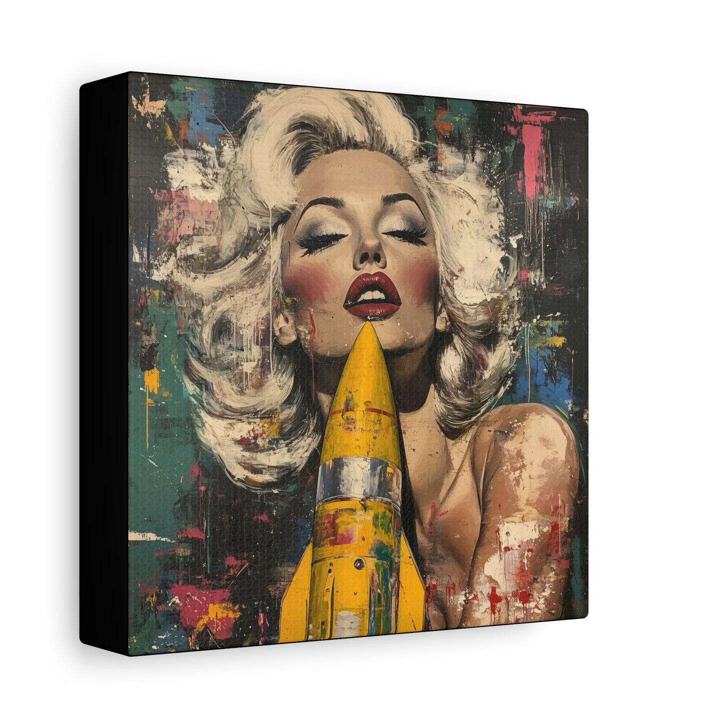 Gallery Wrapped Canvas, Guilt and Grit Adult Art Canvas, Erotic Pinup Art Canvas – Jennifer