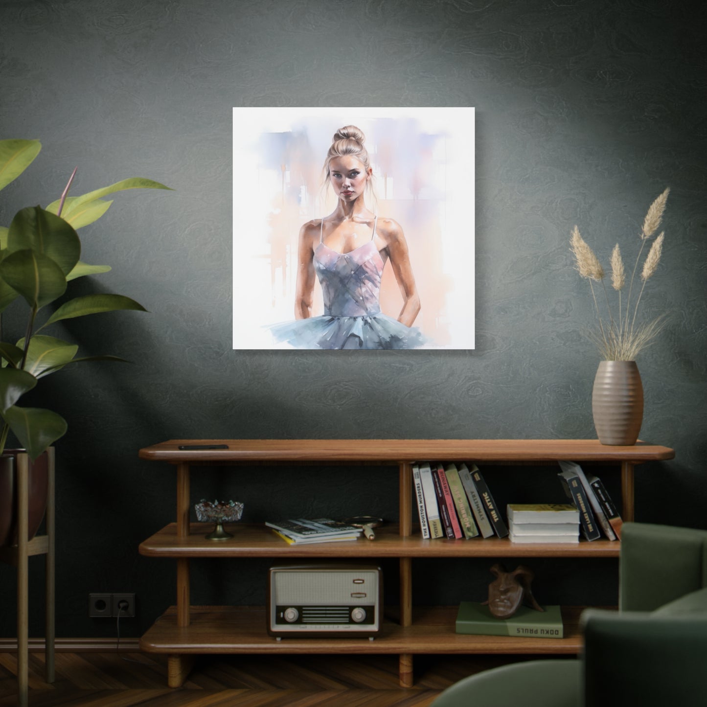 Pointes and Platforms, Gallery Wrapped Canvas, Ballerina Beauty, Ballet Art Canvas – Samantha