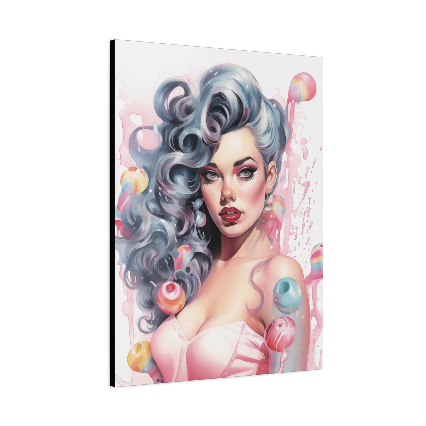 Canvas Wall Art, Gallery Wrapped Pop Art, Femme Doll Wall Art – Lux