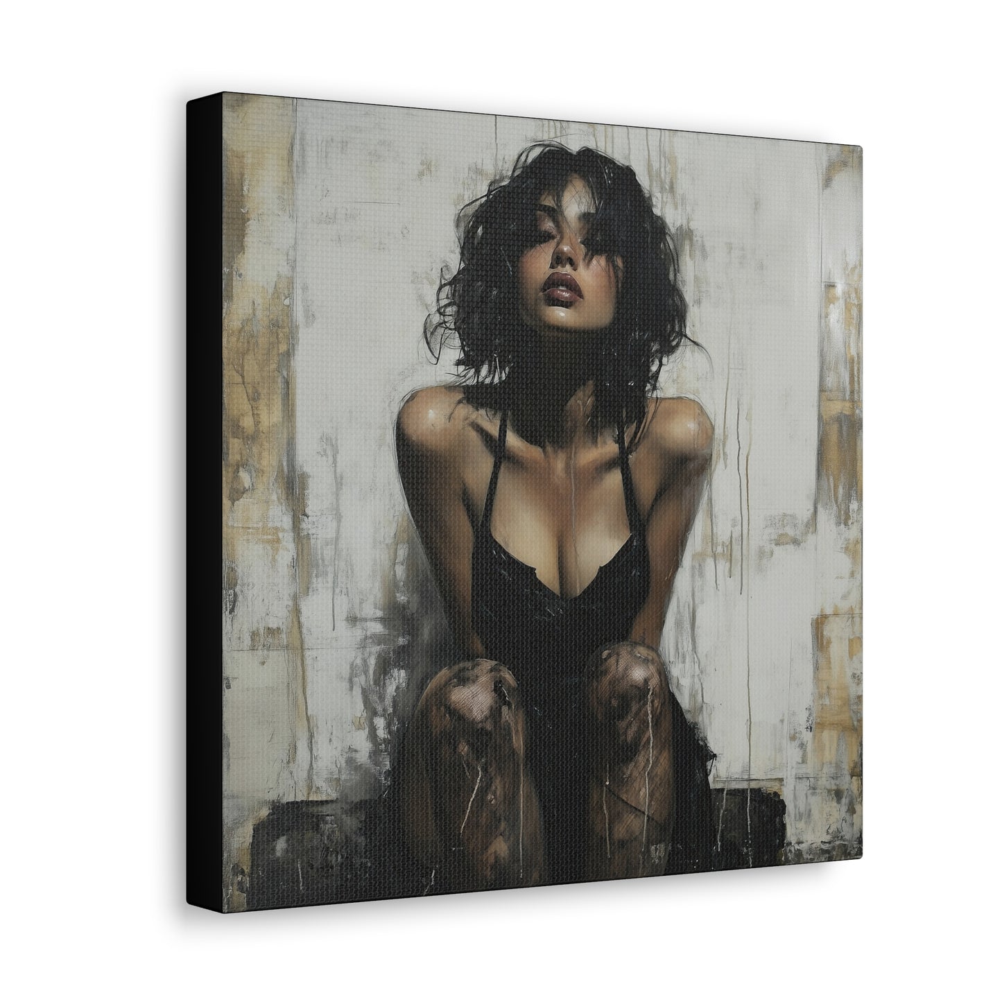 Gallery Wrapped Canvas, Sinners and Saints Art Canvas, Erotic Pinup Art Canvas – Vivienne