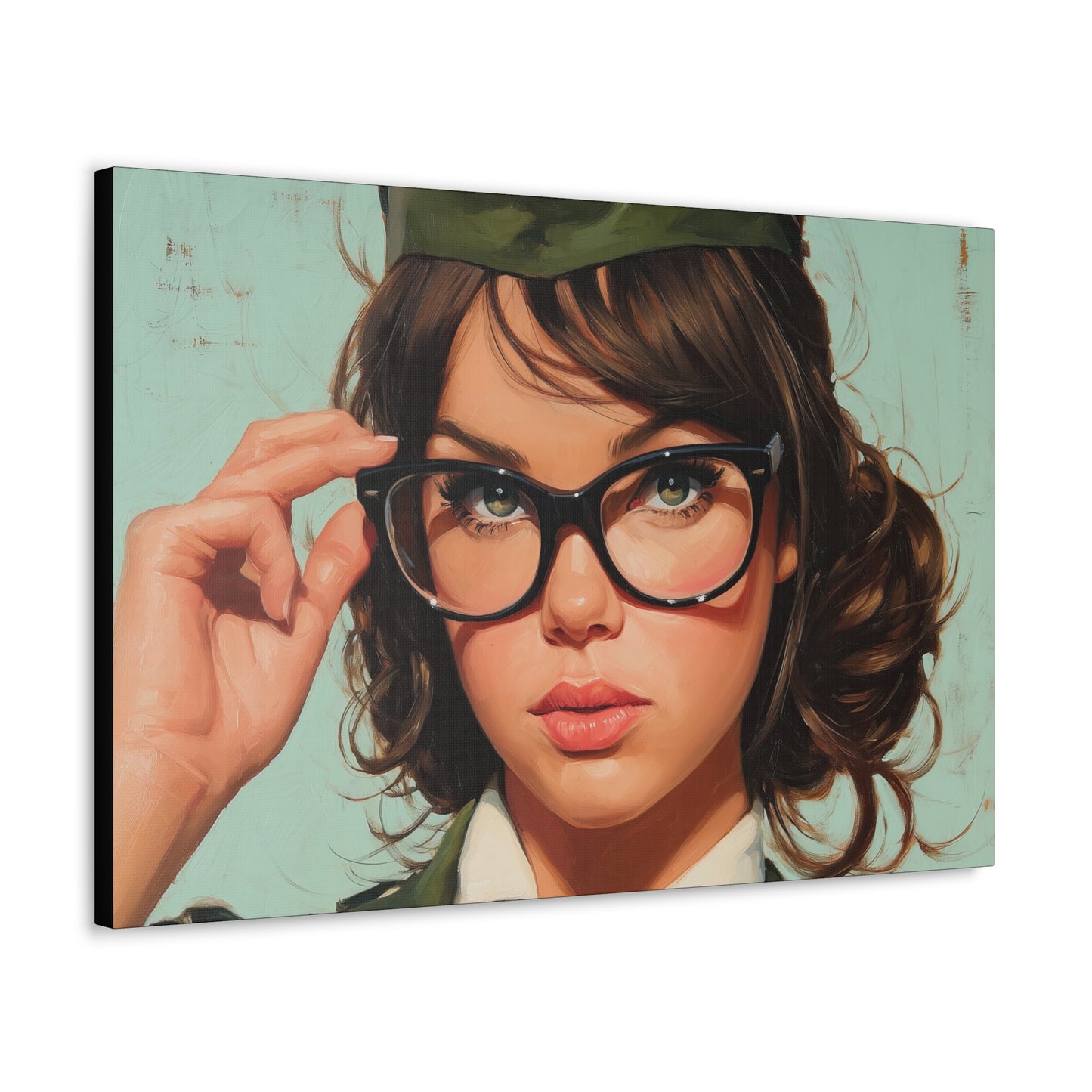 Gallery Wrapped Canvas, Liberty and Lace Art Canvas, Erotic Pinup Art Canvas – Piper