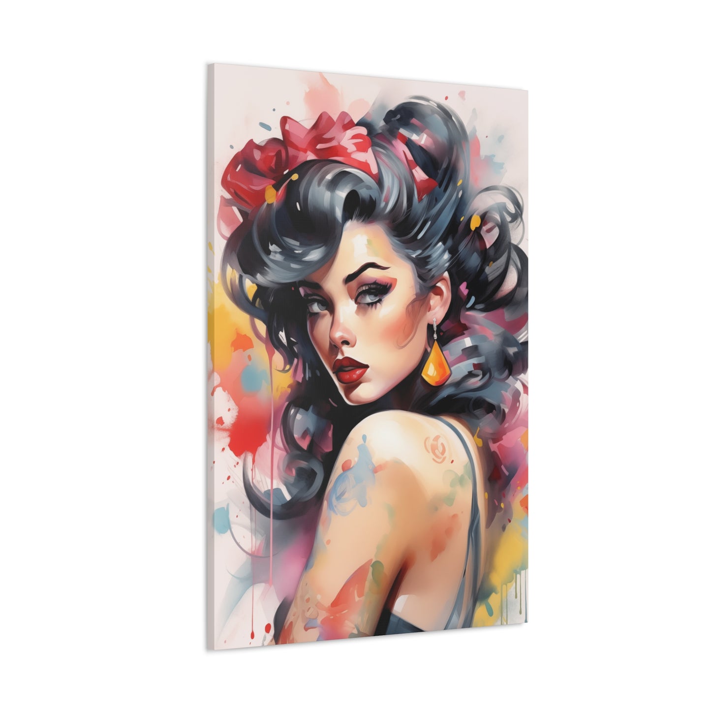 Canvas Wall Art, Gallery Wrapped Pop Art, Femme Doll Wall Art – Genevieve