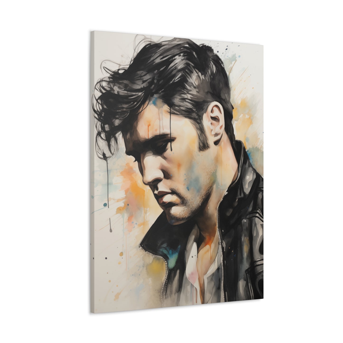 Gallery Wrapped Canvas, Celebrity Inspired, Pop Art Canvas – Elvis Also