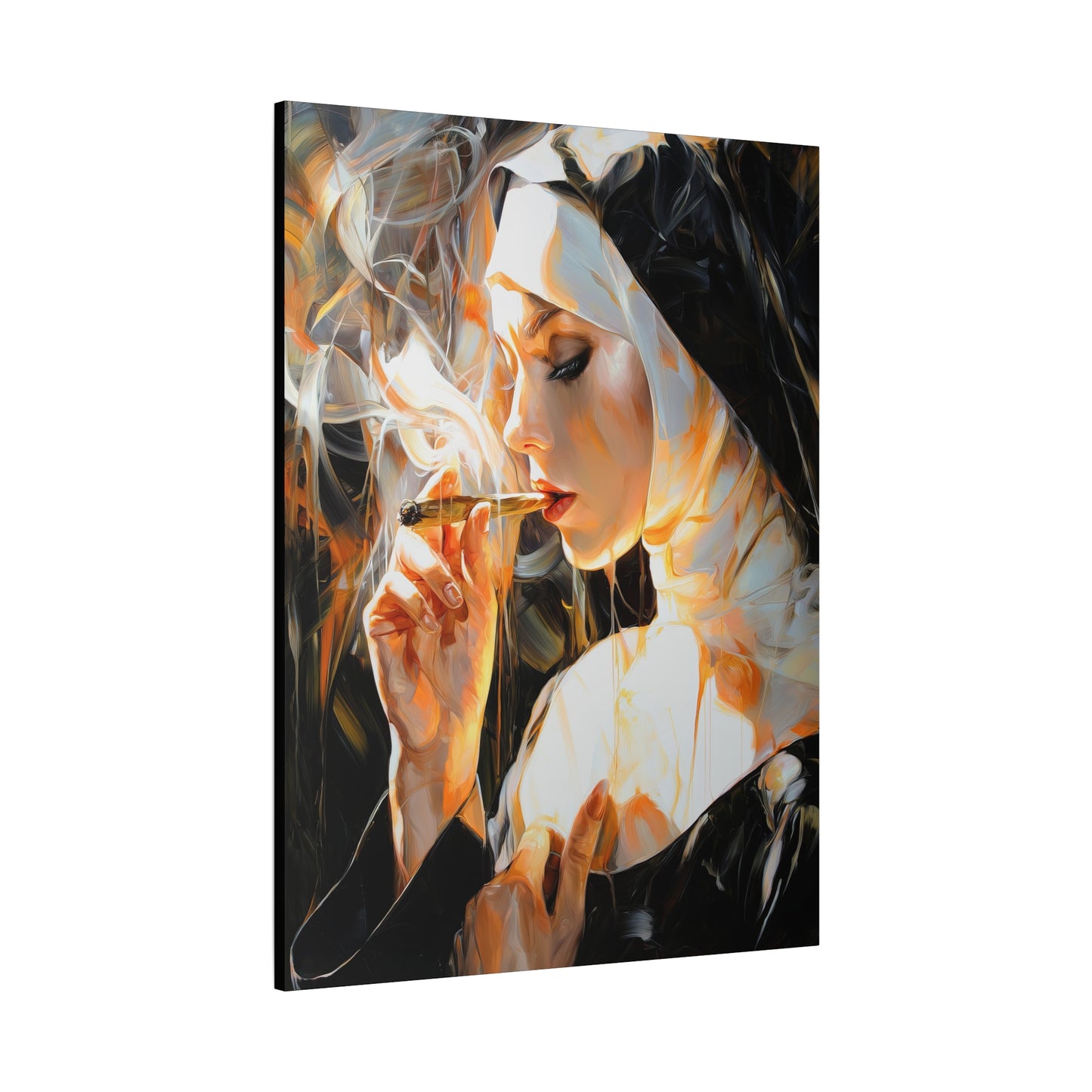 Gallery Wrapped Canvas, Habits and Heresy Art Canvas, Naughty Nuns Art Canvas – Sister Benedicta