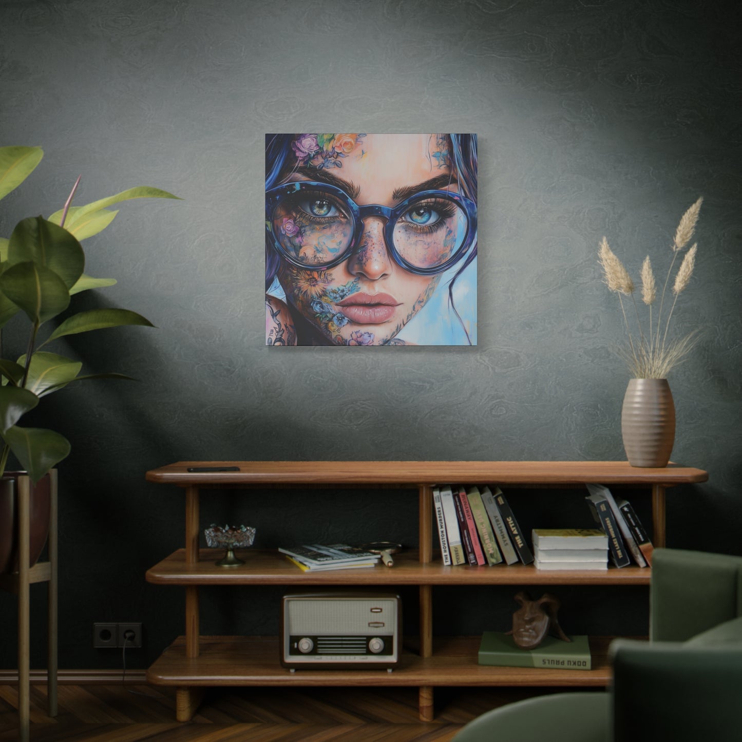 Canvas Gallery Wrap, Ladies in Lenses Wall Art, Abstract Femme Girl Art - Sara