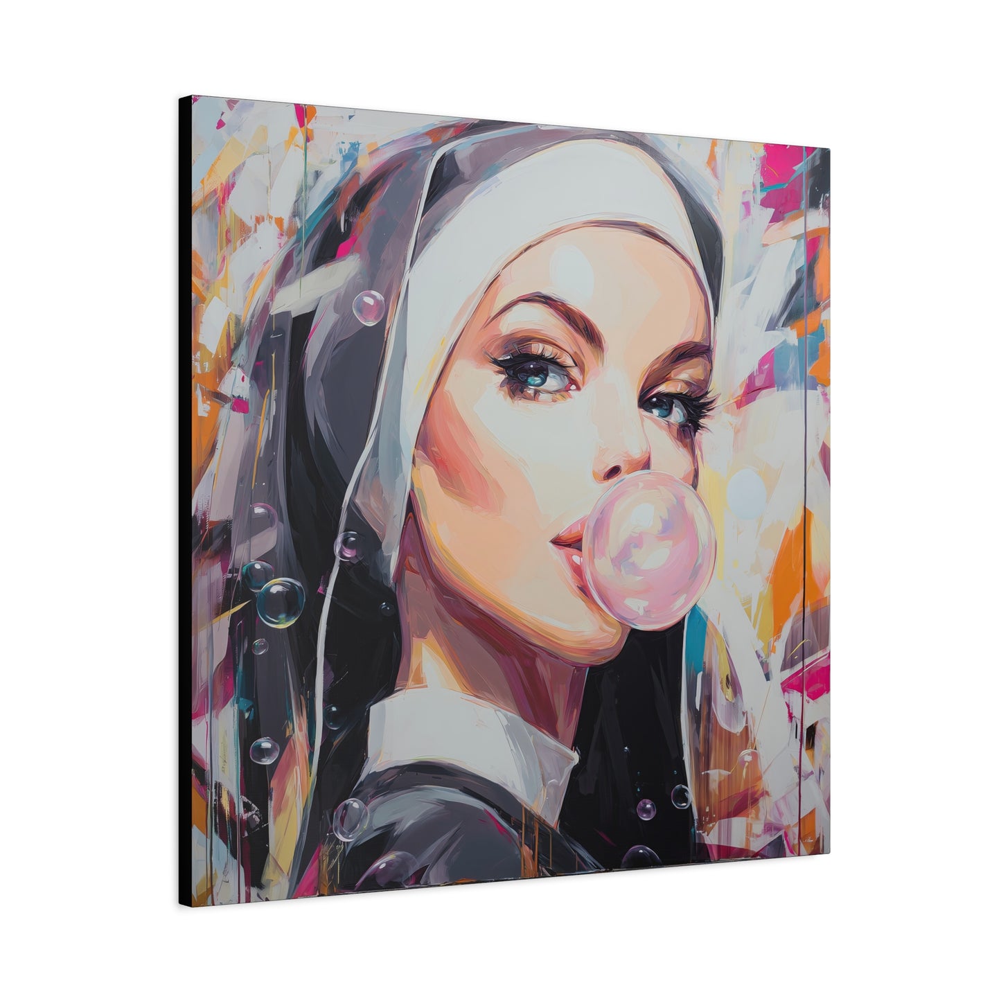 Gallery Wrapped Canvas, Habits and Heresy Art Canvas, Naughty Nuns Art Canvas – Sister Justina