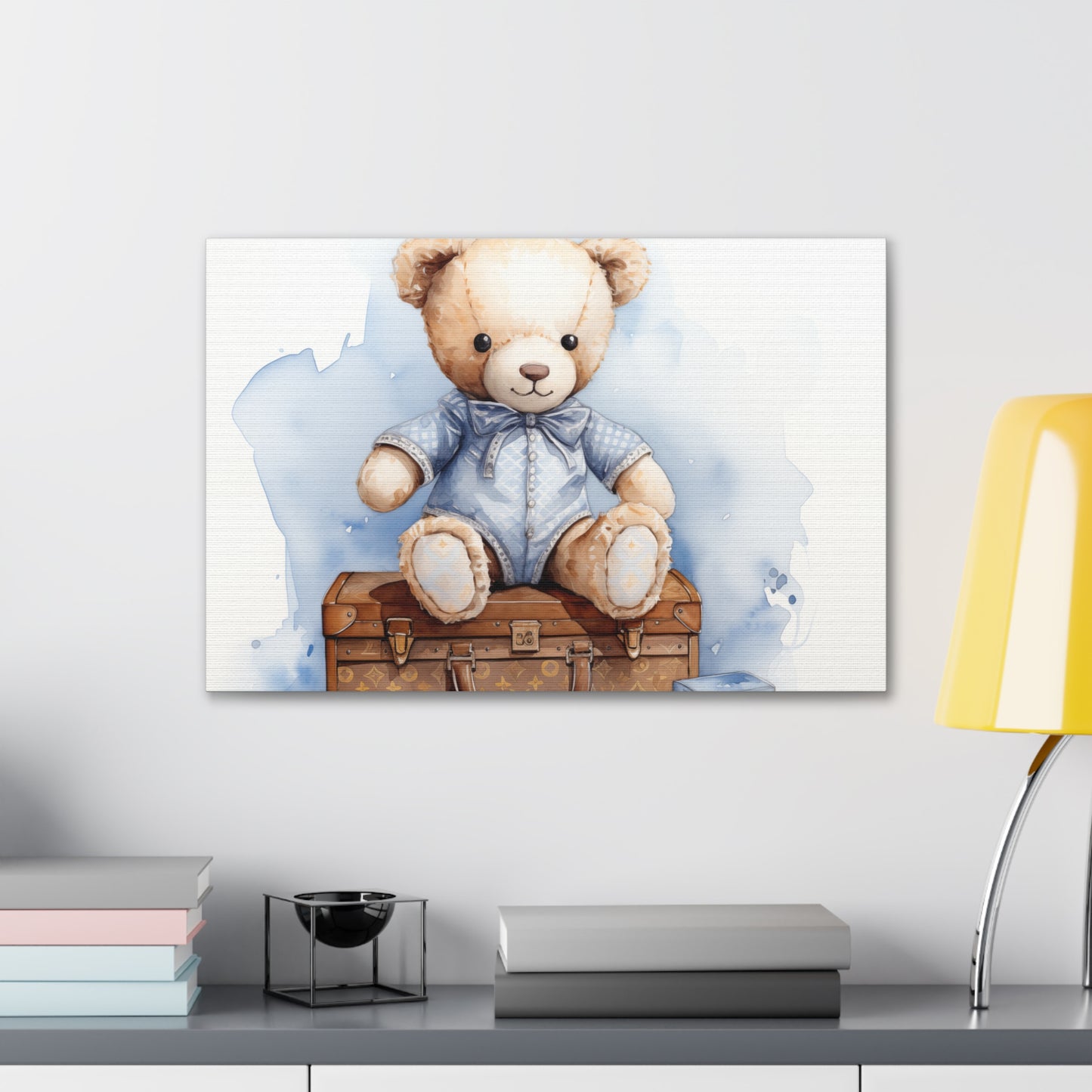 Canvas Gallery Wrap - LV Bear Wall Art - Blu