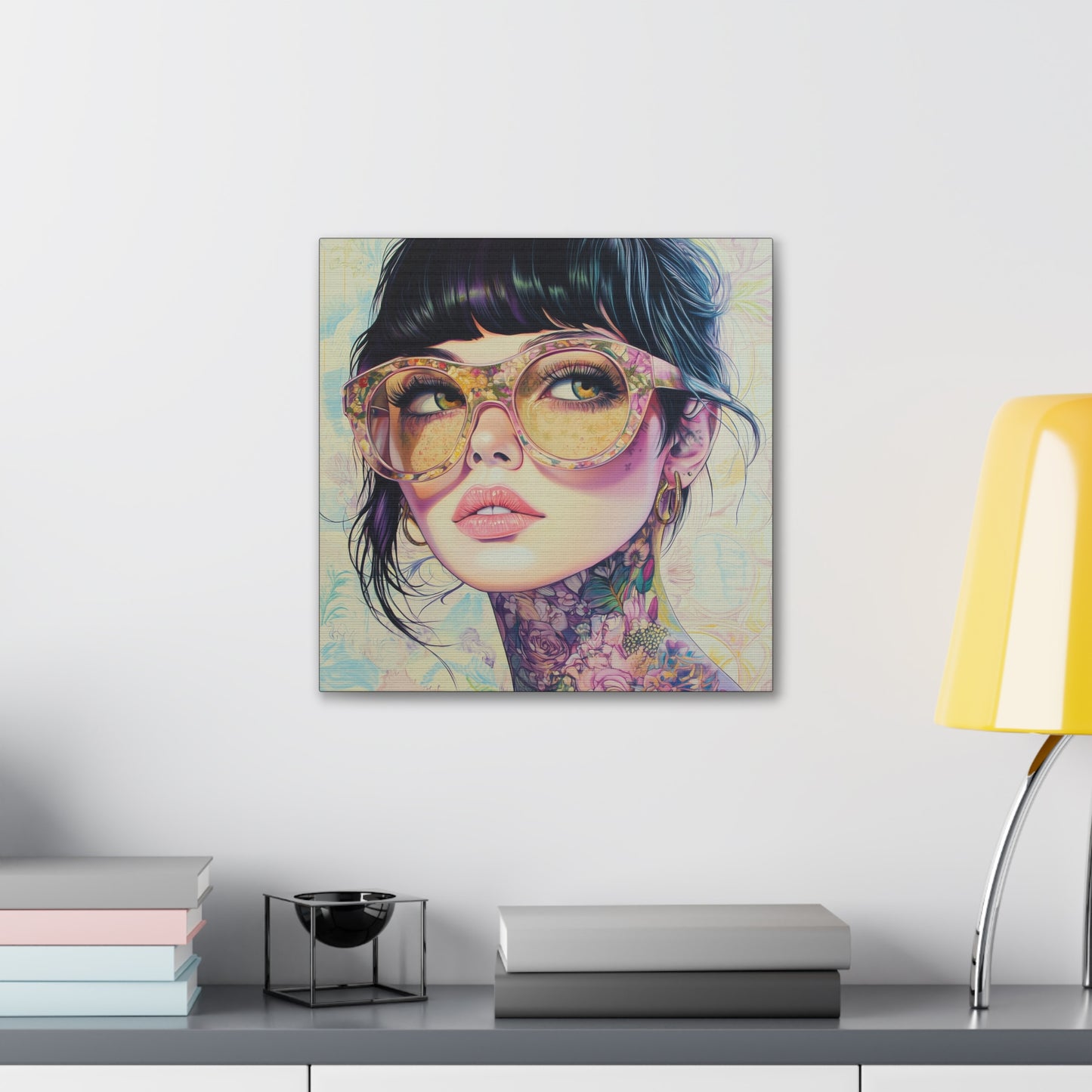 Canvas Gallery Wrap, Ladies in Lenses Wall Art, Abstract Femme Girl Art - Lucy