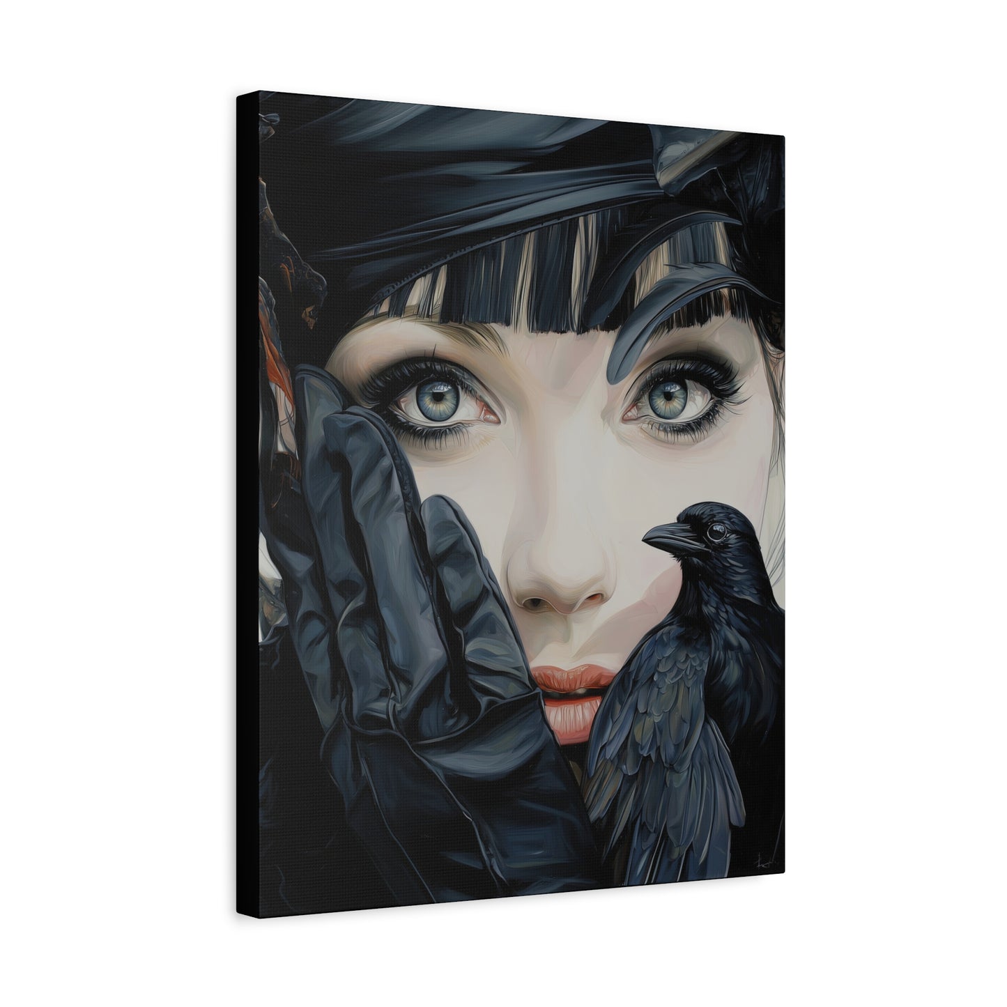 Gallery Wrapped Canvas, Myth and Bones Gothic Art Canvas, Dark Muse Canvas - Mireille