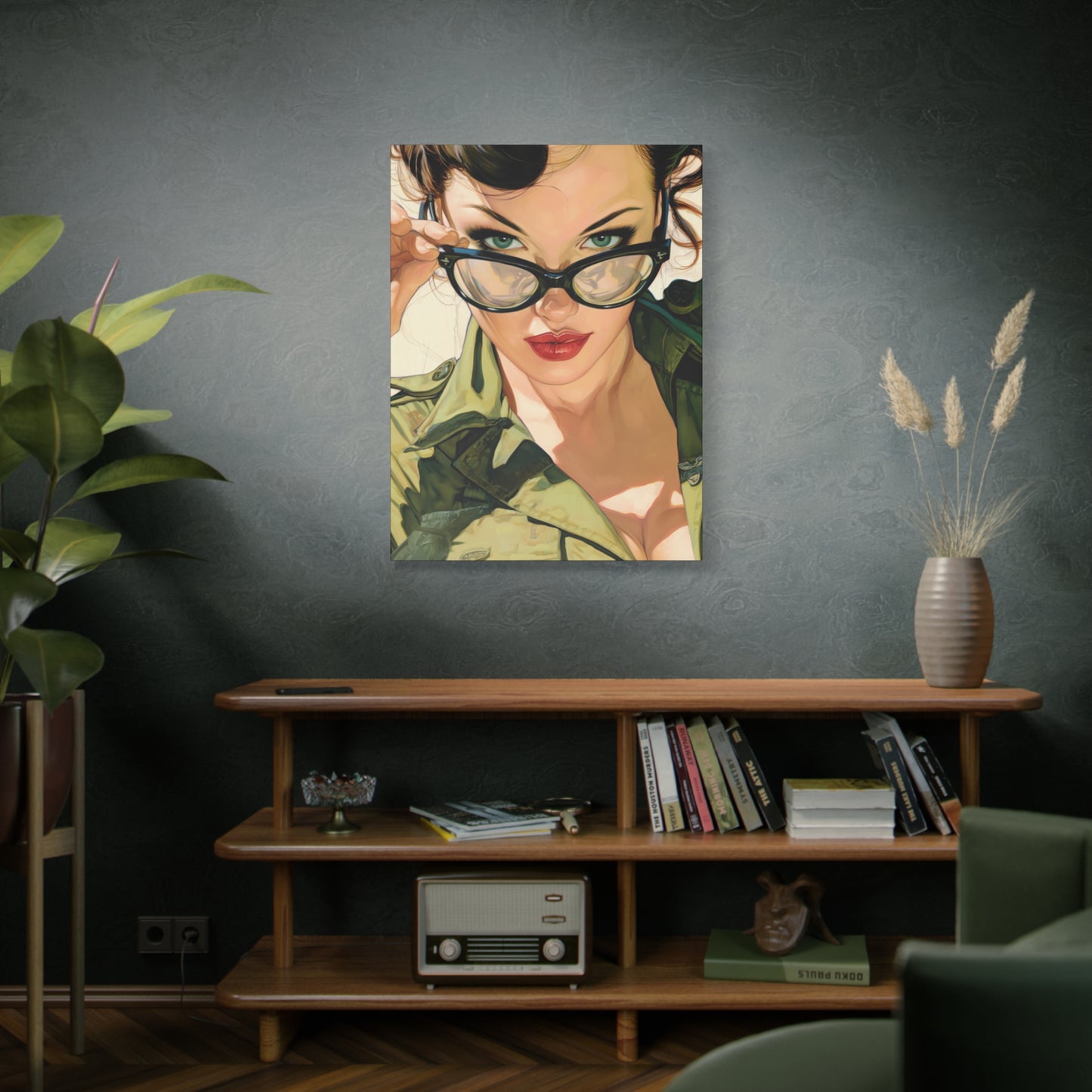 Gallery Wrapped Canvas, Liberty and Lace Art Canvas, Erotic Pinup Art Canvas – Tawney
