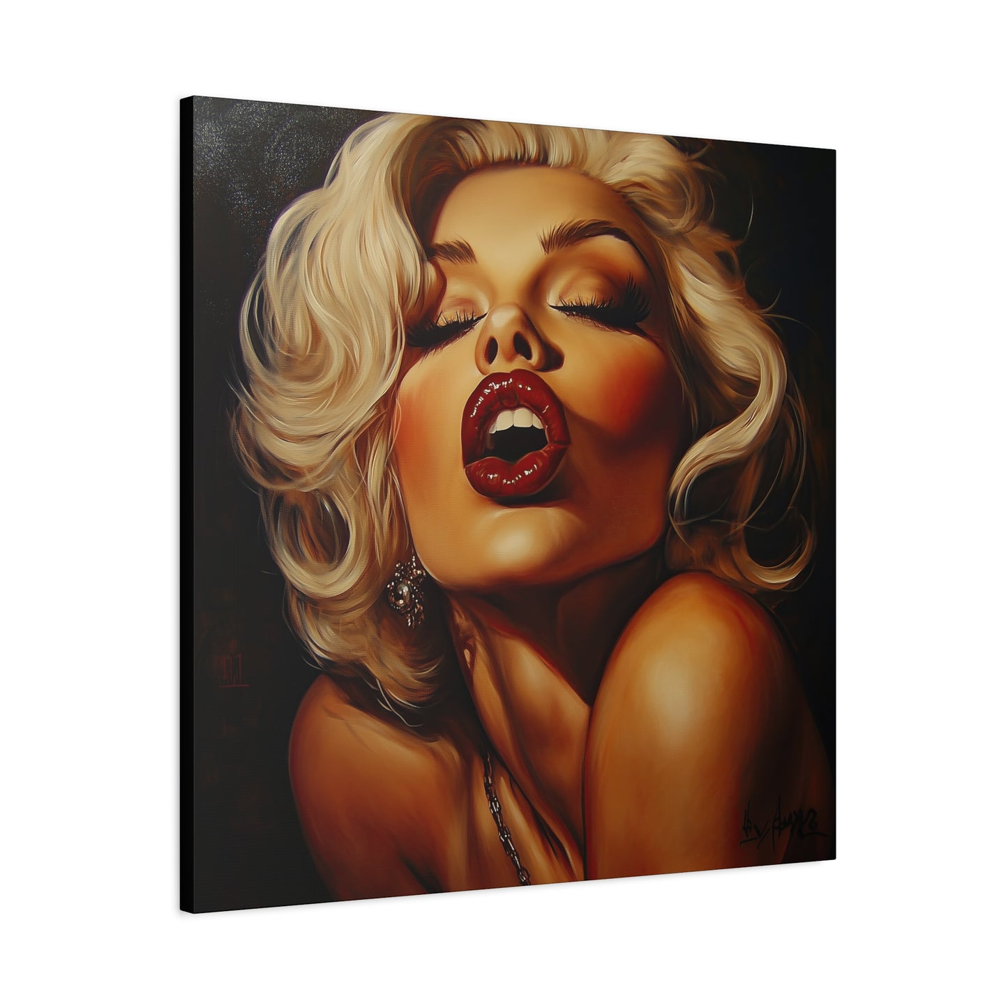Gallery Wrapped Canvas, Guilt and Grit Adult Art Canvas, Erotic Pinup Art Canvas – Evangeline
