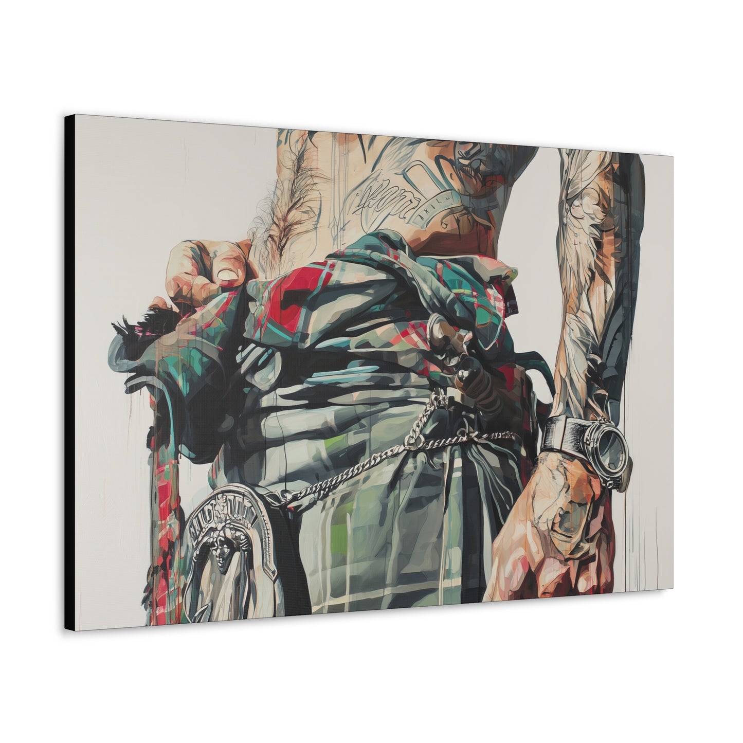 Gallery Wrapped Canvas, Kilts and Carnage Art Canvas, Erotic Pinup Art Canvas – Rory