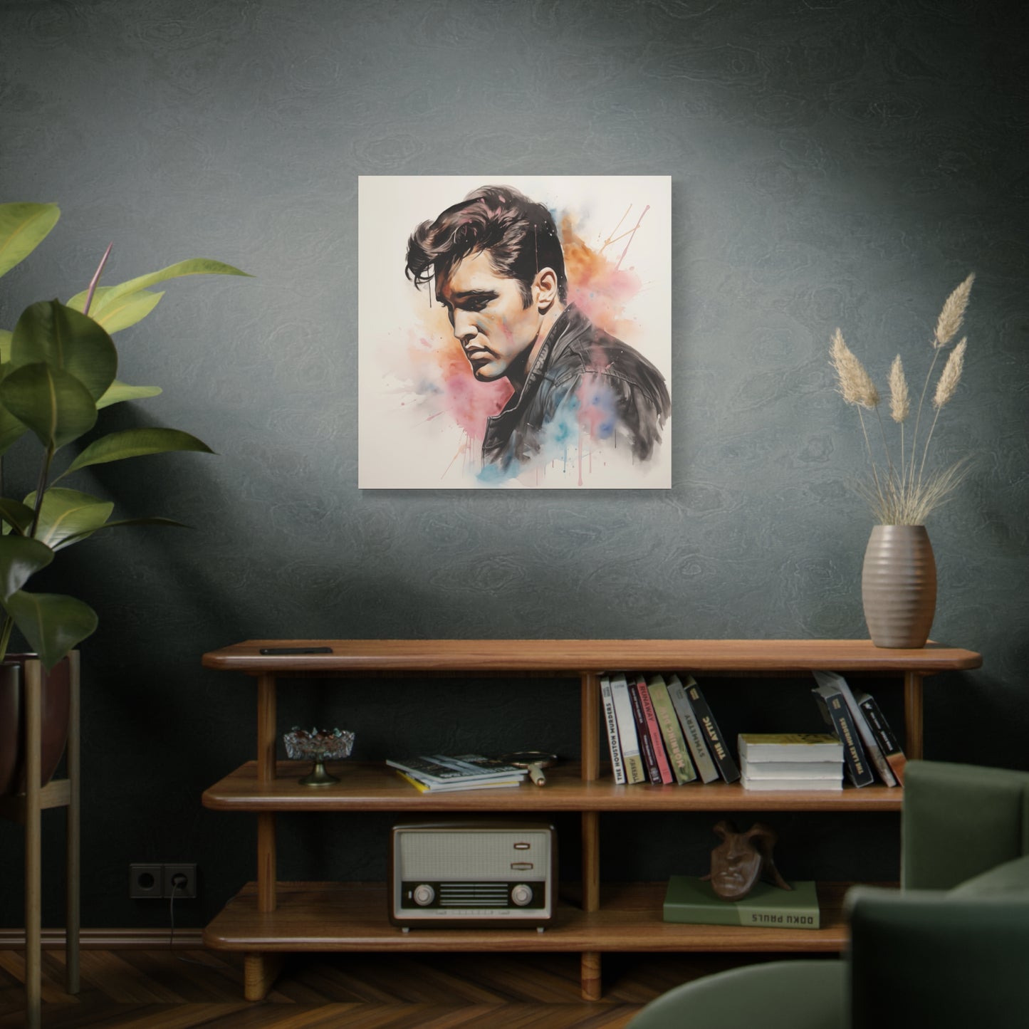Gallery Wrapped Canvas, Celebrity Inspired, Pop Art Canvas – Elvis