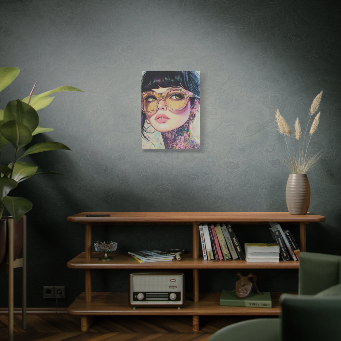 Canvas Gallery Wrap, Ladies in Lenses Wall Art, Abstract Femme Girl Art - Lucy