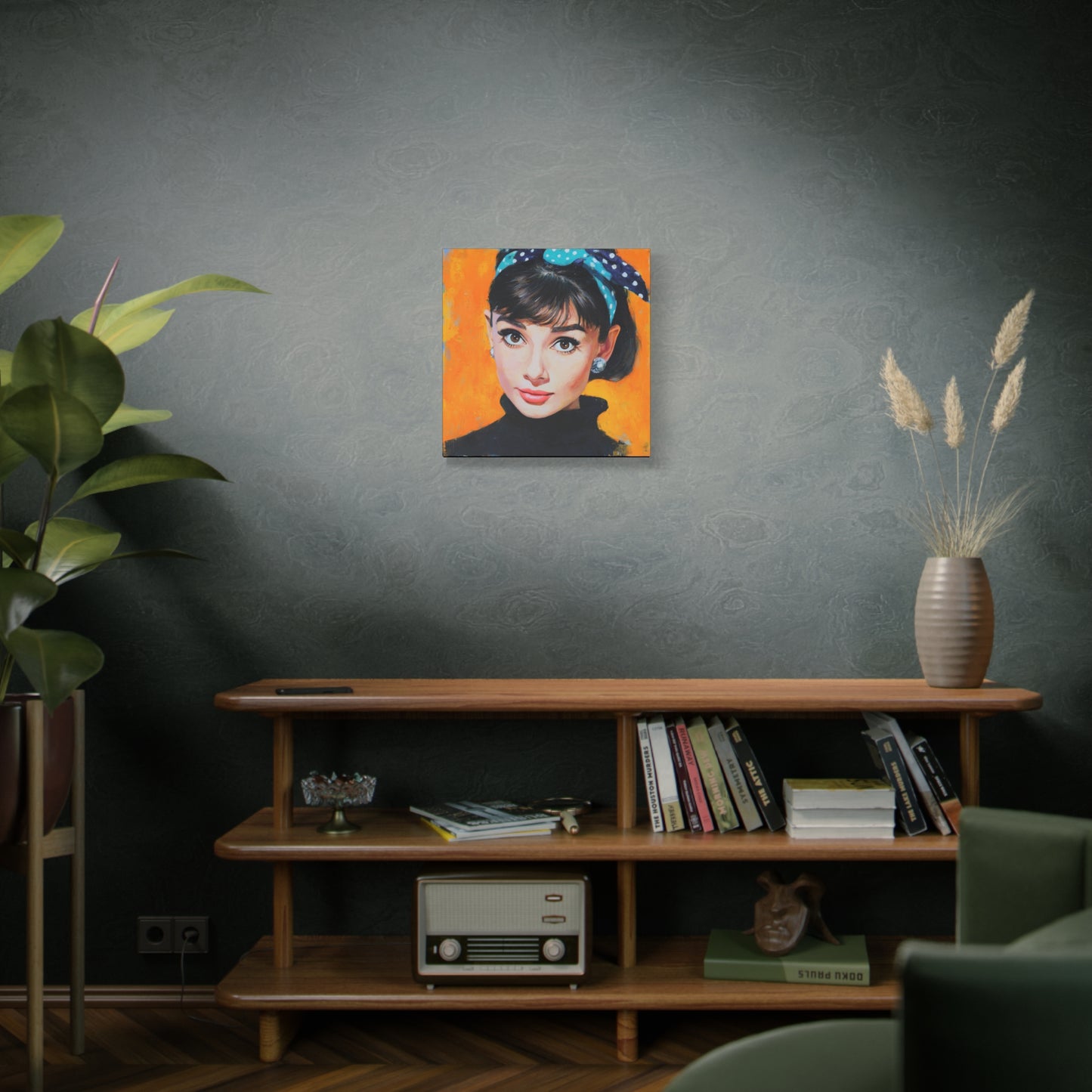 Gallery Wrapped Canvas, The Diva Project Art Canvas, Pinup Art Canvas – Audrey Hepburn - SIX