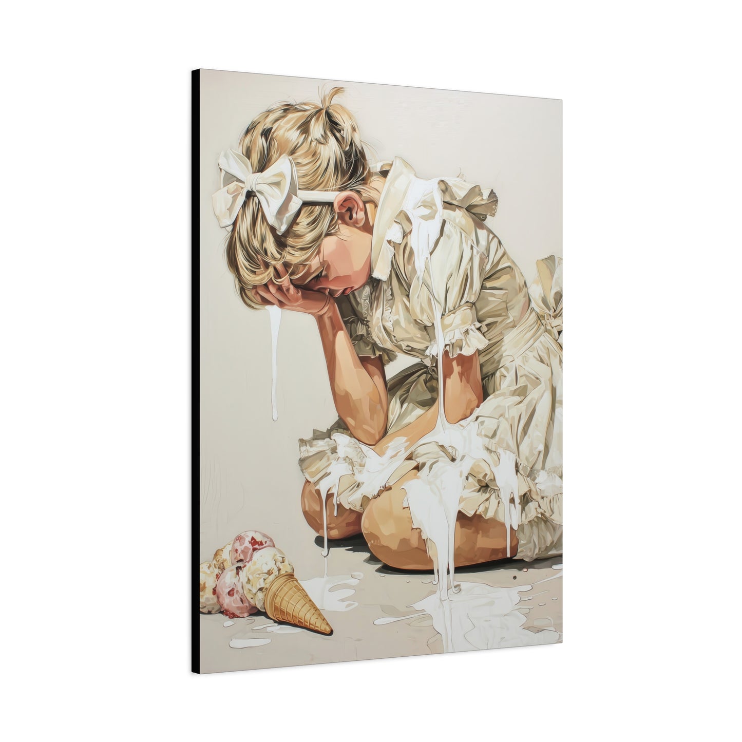 Gallery Wrapped Canvas, Sweet Summer Nostalgia, Sugar and Spice Art Canvas, Ice Cream Dreams Art – Clara
