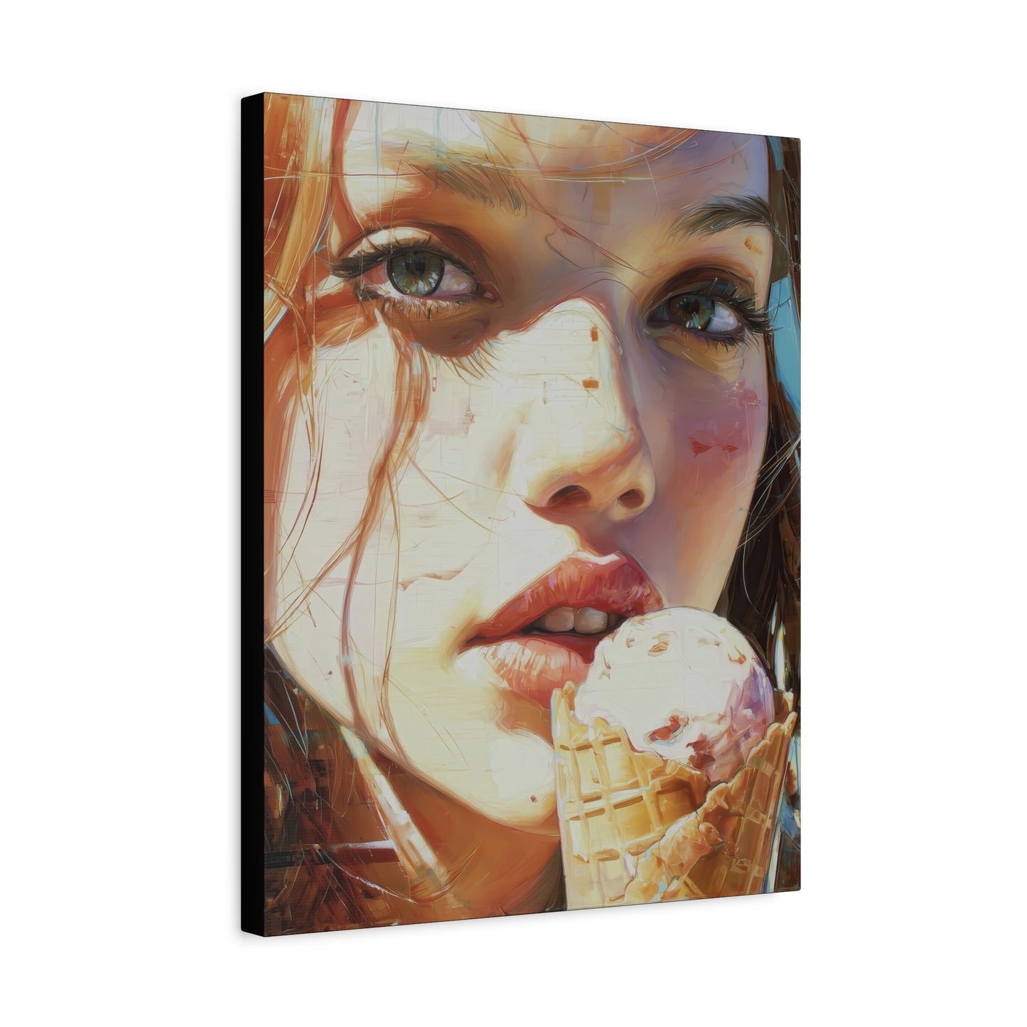 Gallery Wrapped Canvas, Sweet Summer Nostalgia, Sugar and Spice Art Canvas, Ice Cream Dreams Art – Ginny