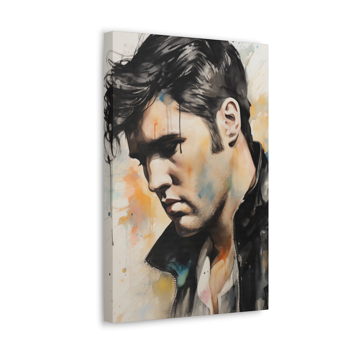 Gallery Wrapped Canvas, Celebrity Inspired, Pop Art Canvas – Elvis Also