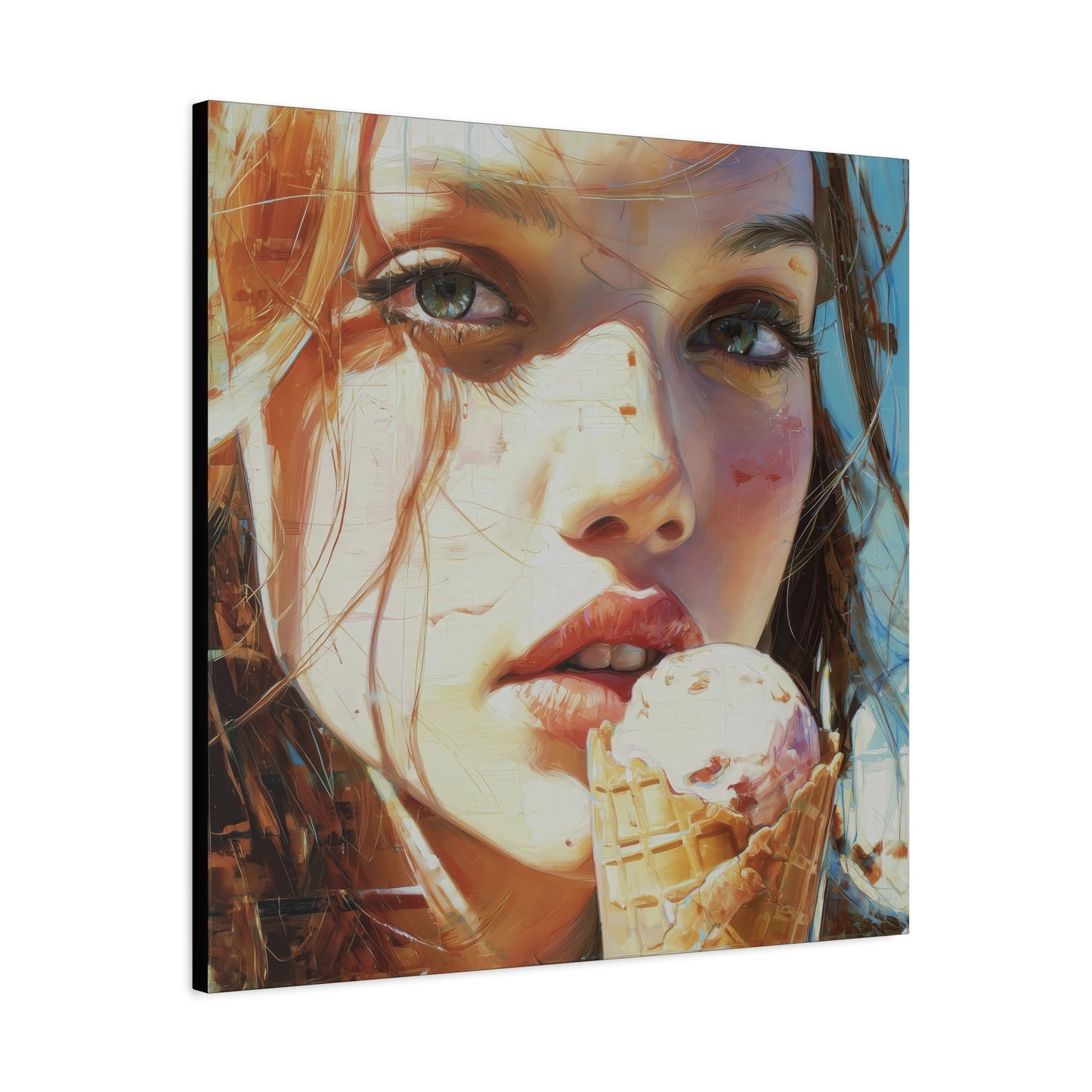 Gallery Wrapped Canvas, Sweet Summer Nostalgia, Sugar and Spice Art Canvas, Ice Cream Dreams Art – Ginny