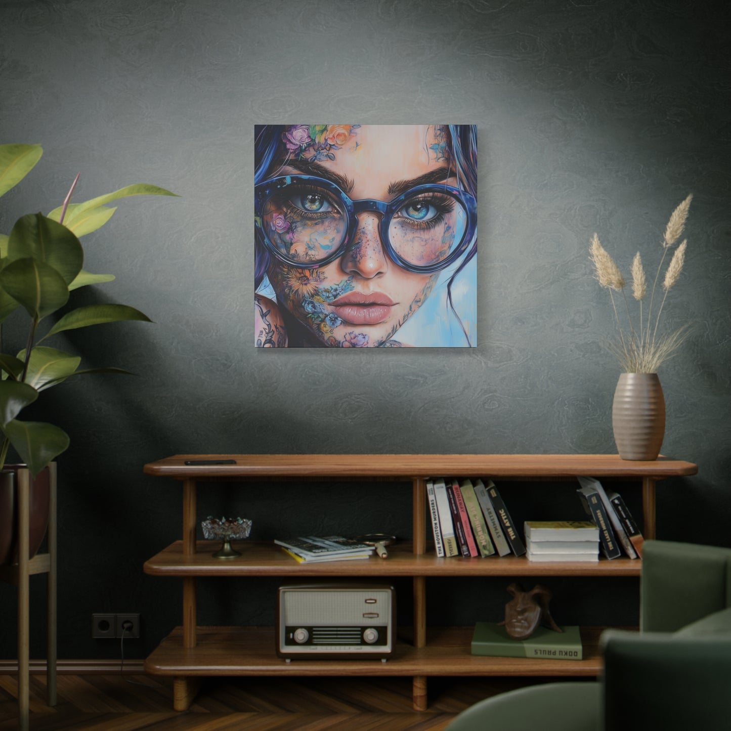 Canvas Gallery Wrap, Ladies in Lenses Wall Art, Abstract Femme Girl Art - Sara