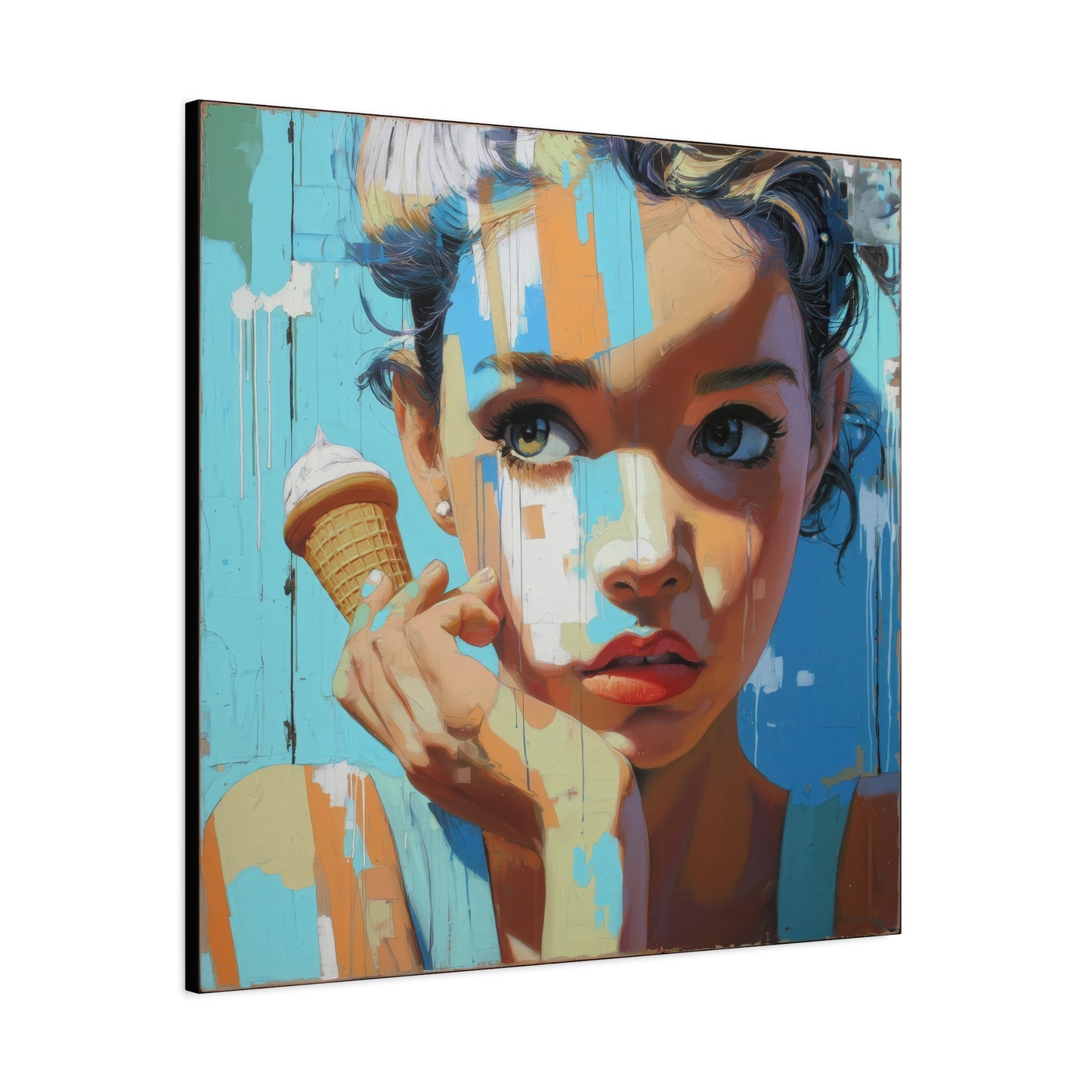 Gallery Wrapped Canvas, Sweet Summer Nostalgia, Sugar and Spice Art Canvas, Ice Cream Dreams Art – Rue