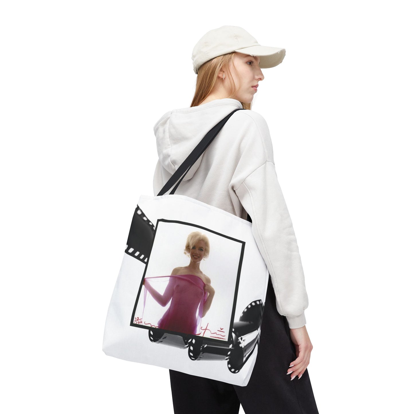 Celebrity Tote Bag, Utility Tote - Marilyn Monroe Autograph Tote - Approved Negative