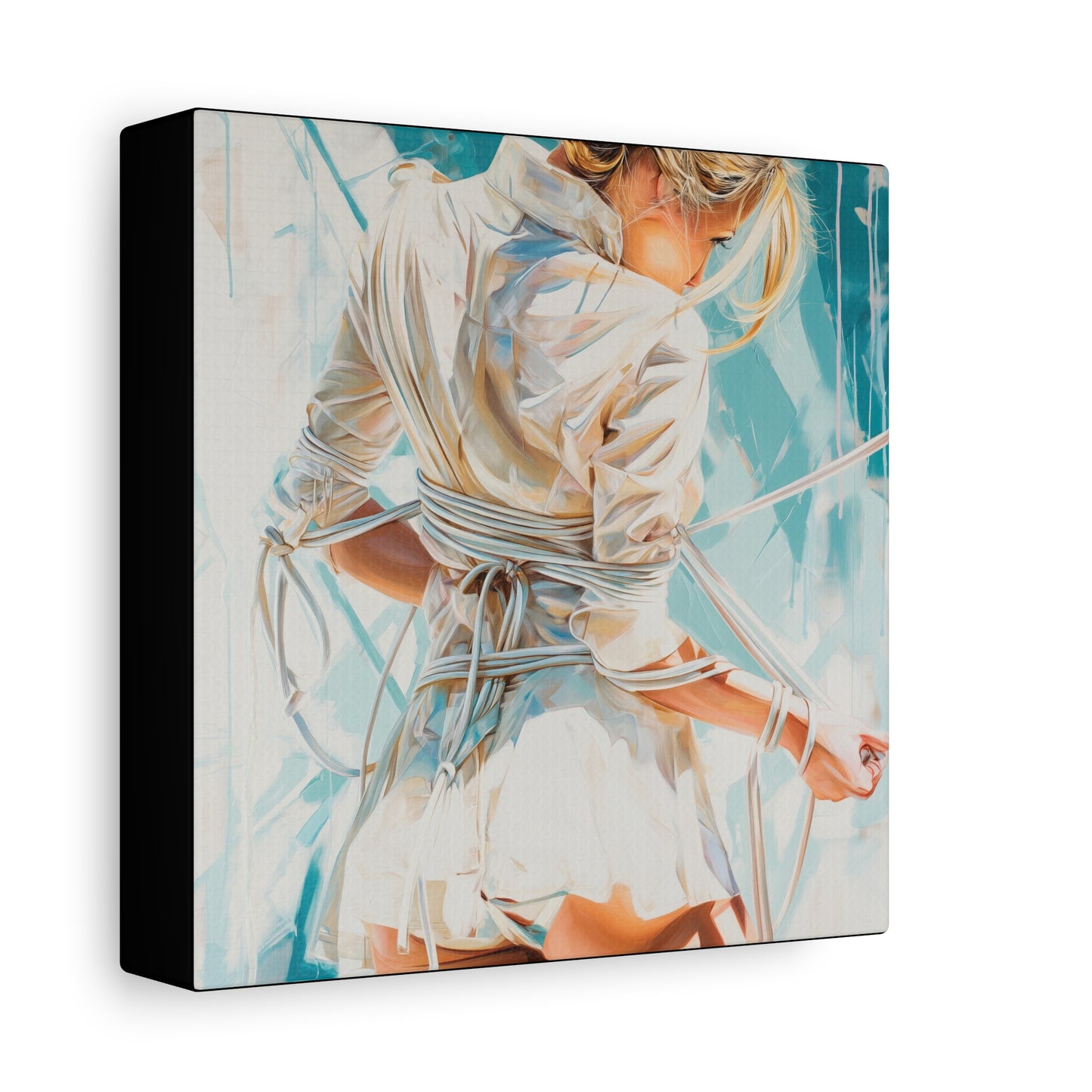 Gallery Wrapped Canvas, Ropes and Reverence Art Canvas, Erotic Shibari Art Canvas – Hannah's Sister