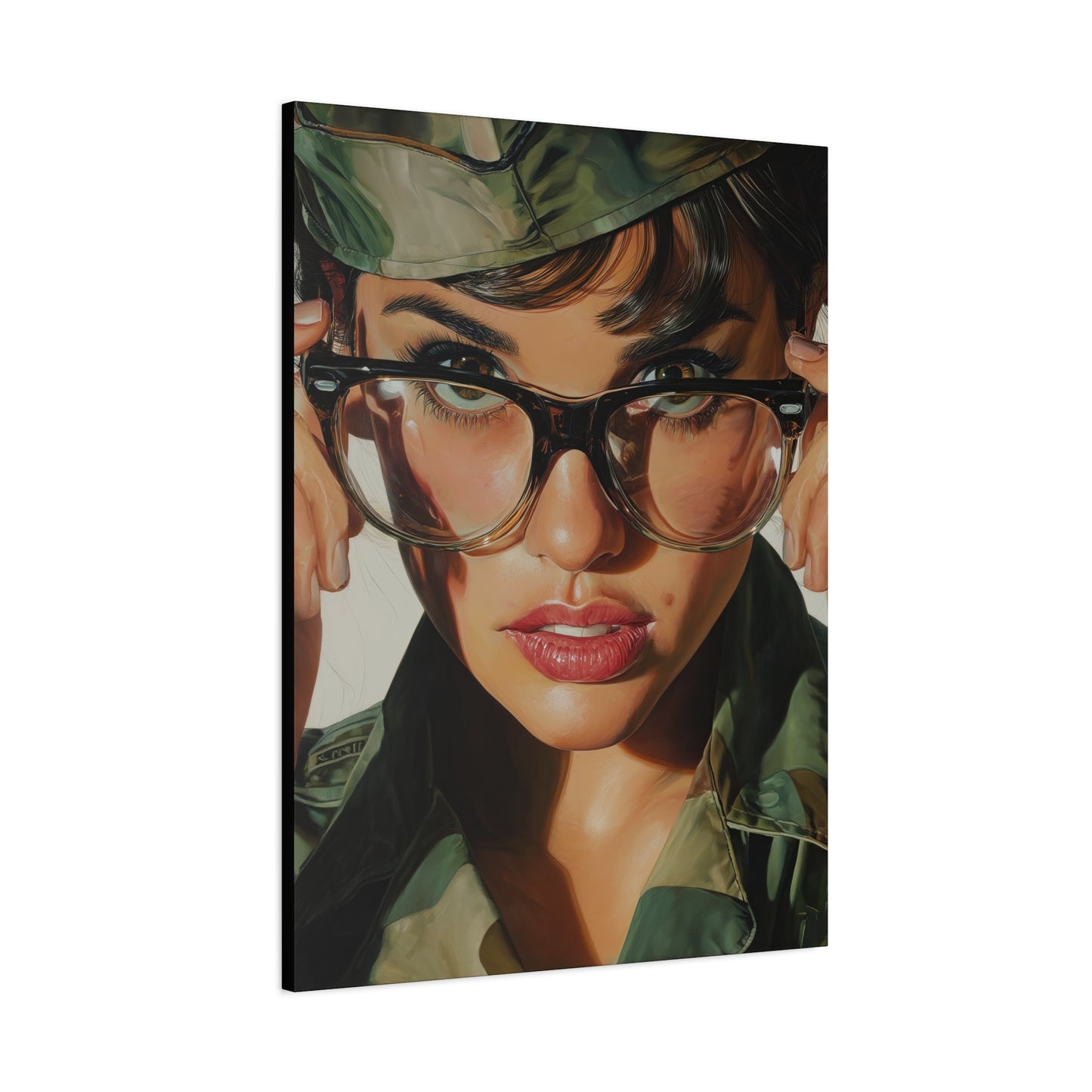 Gallery Wrapped Canvas, Liberty and Lace Art Canvas, Erotic Pinup Art Canvas – Erica