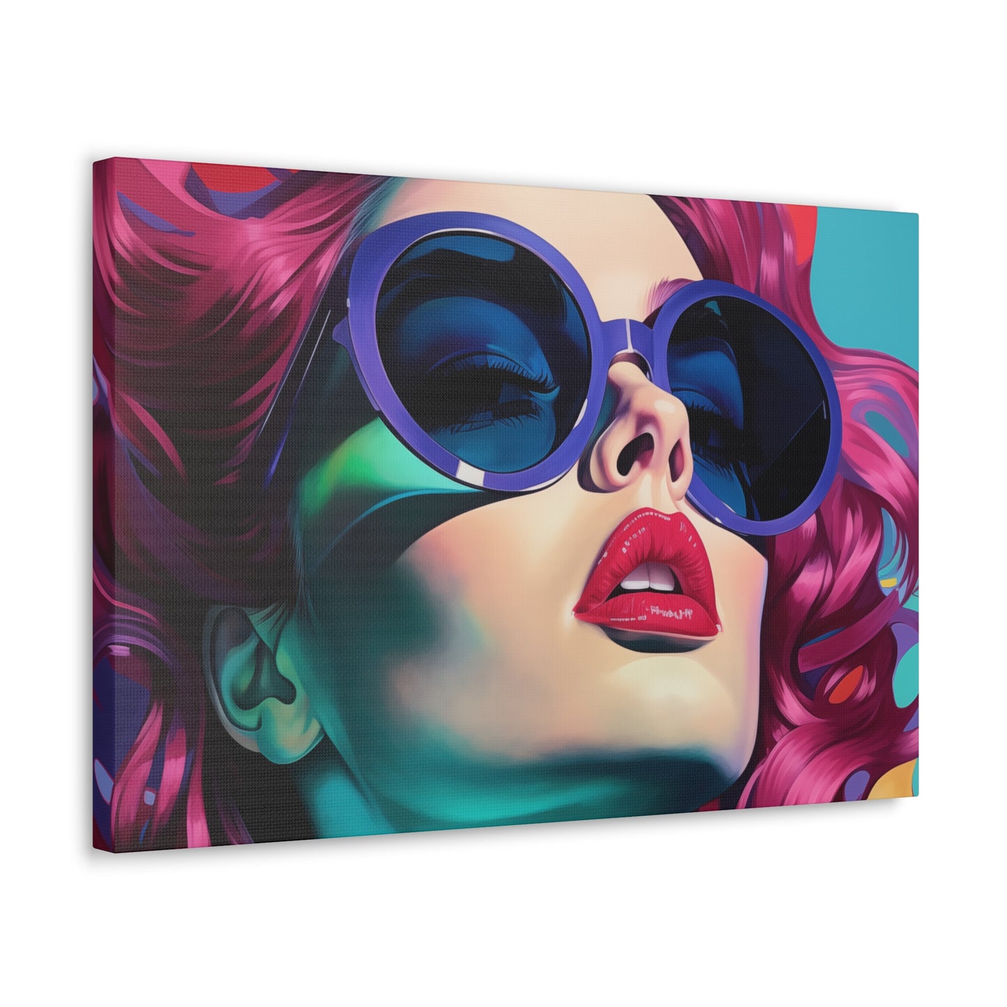 Canvas Gallery Wrapped High-Fashion Wall Art, Stylish Decor, Retro Femme Doll Pop Art – Electra