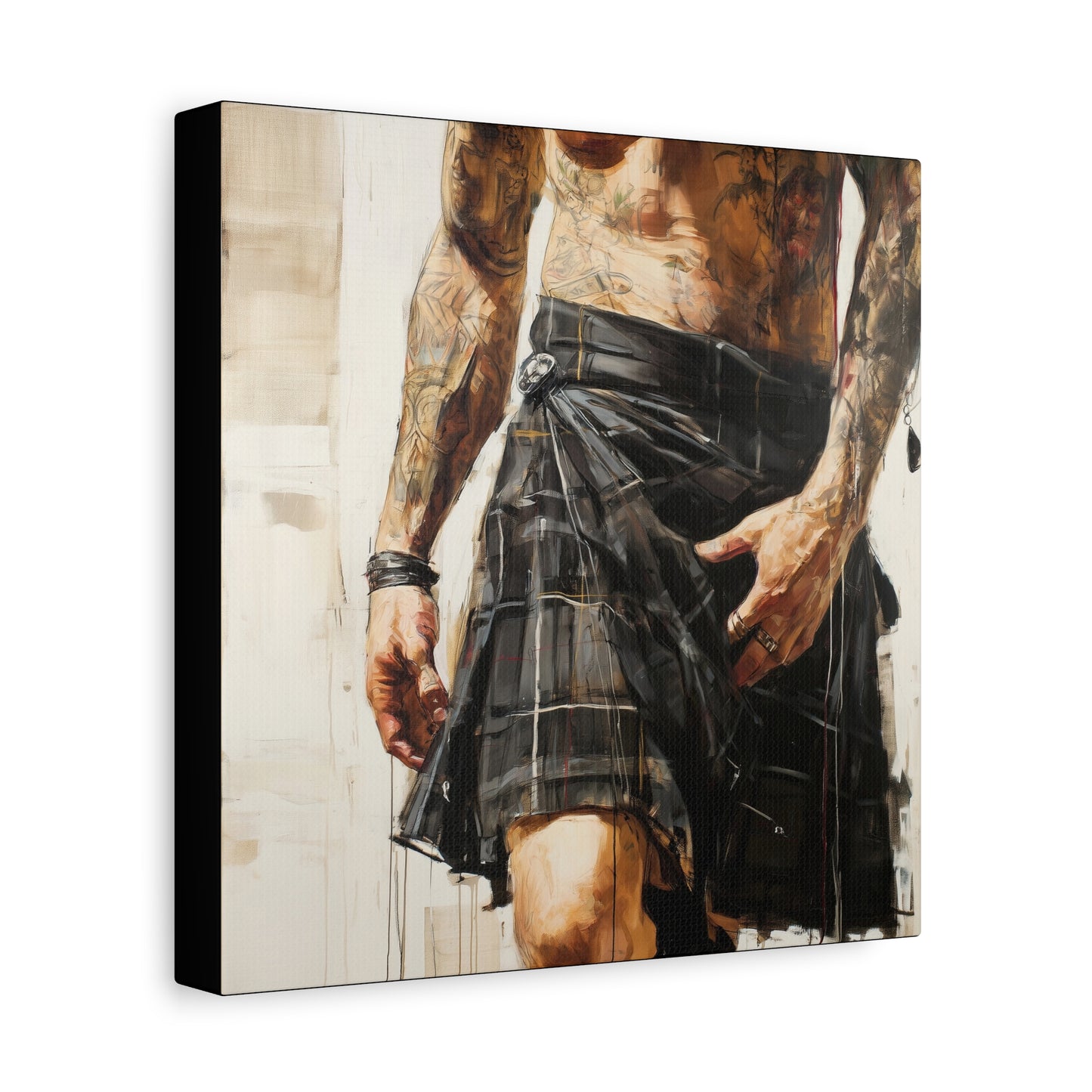 Gallery Wrapped Canvas, Kilts and Carnage Art Canvas, Erotic Pinup Art Canvas – Brodie