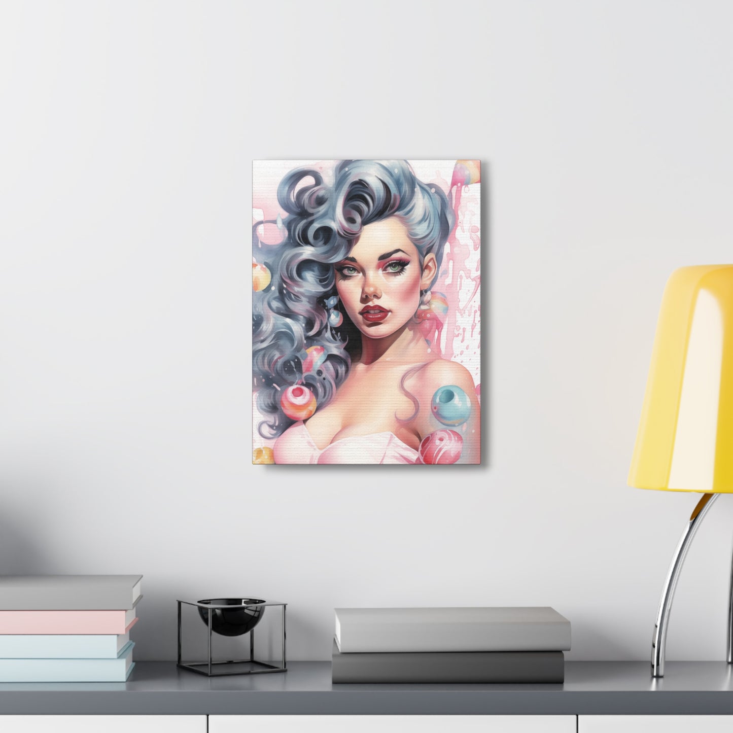 Canvas Wall Art, Gallery Wrapped Pop Art, Femme Doll Wall Art – Lux