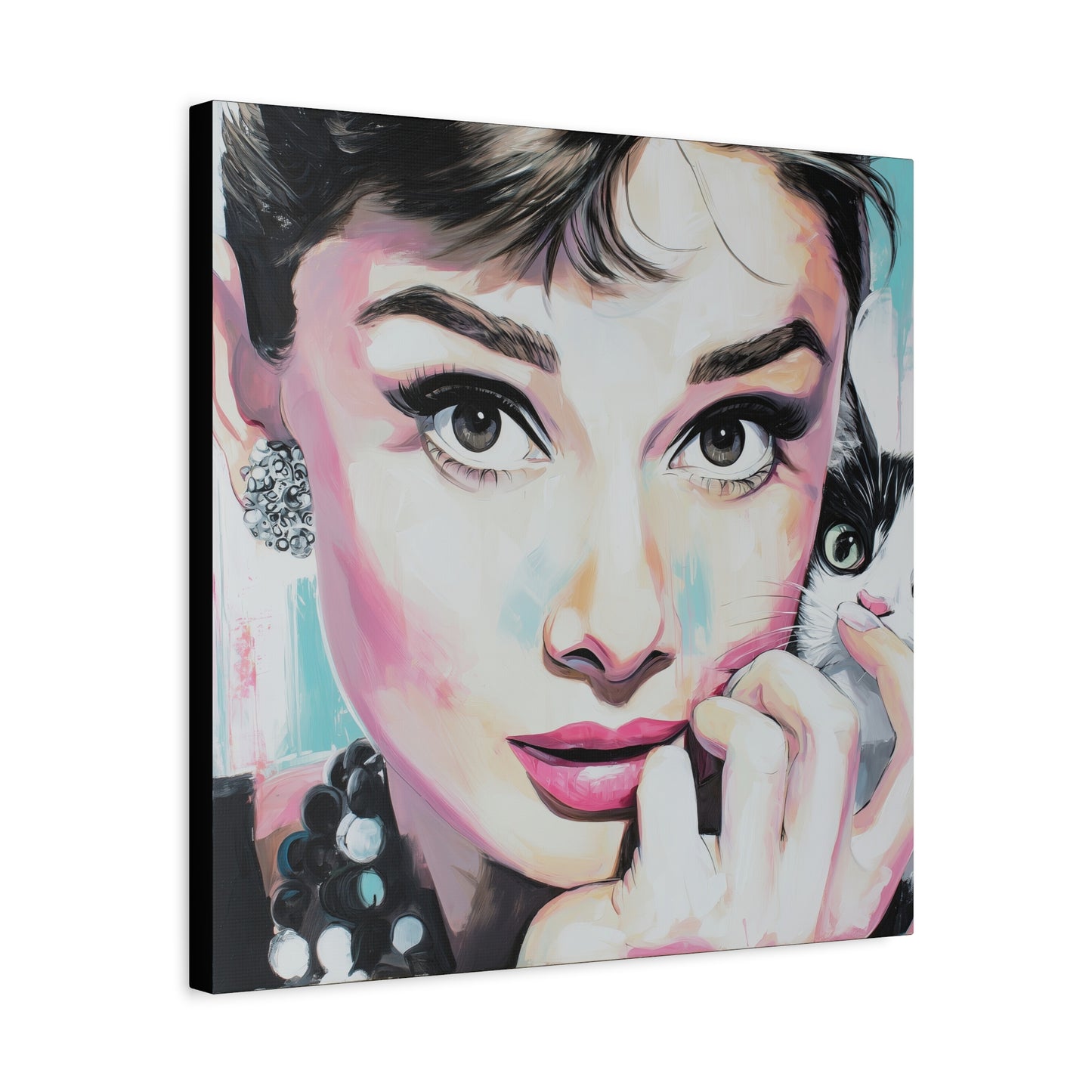 Gallery Wrapped Canvas, The Diva Project Art Canvas, Pinup Art Canvas – Audrey Hepburn - ONE