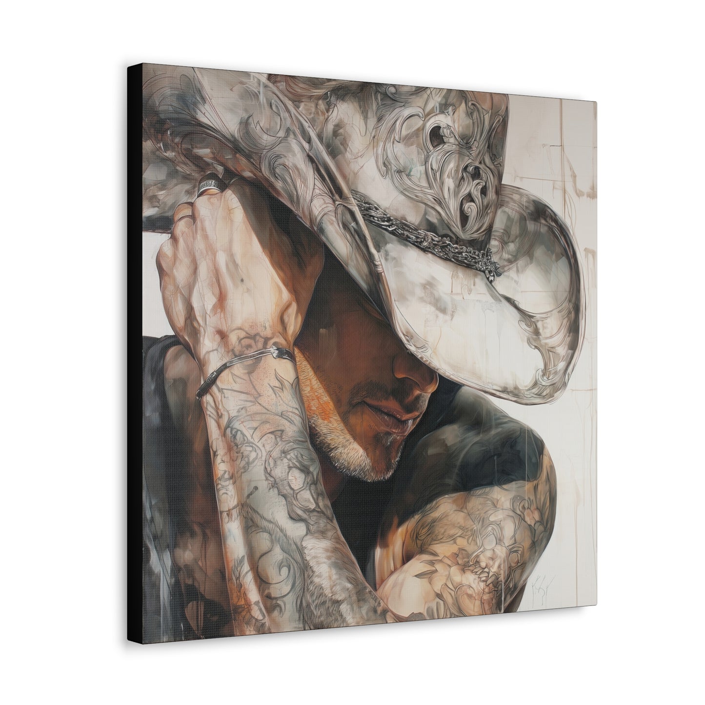 Gallery Wrapped Canvas, Wranglers and Wreckage Art Canvas, Erotic Pinup Art Canvas – Chase