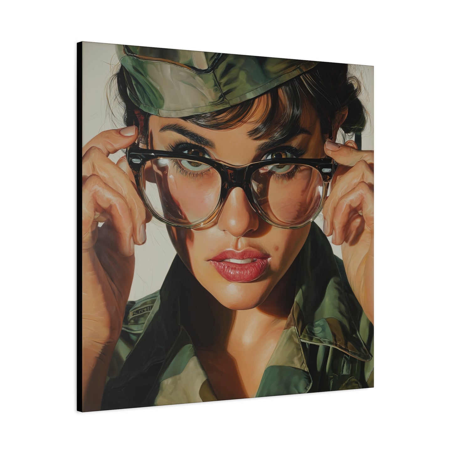 Gallery Wrapped Canvas, Liberty and Lace Art Canvas, Erotic Pinup Art Canvas – Erica