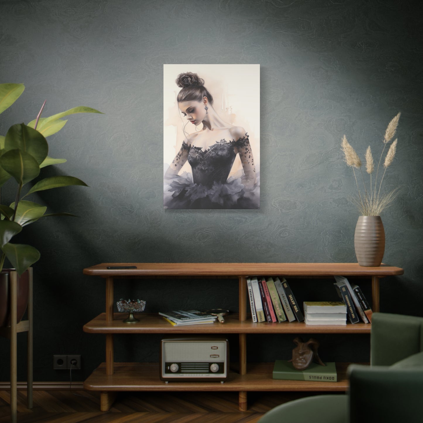 Pointes and Platforms, Gallery Wrapped Canvas, Ballerina Beauty, Ballet Art Canvas – Lola