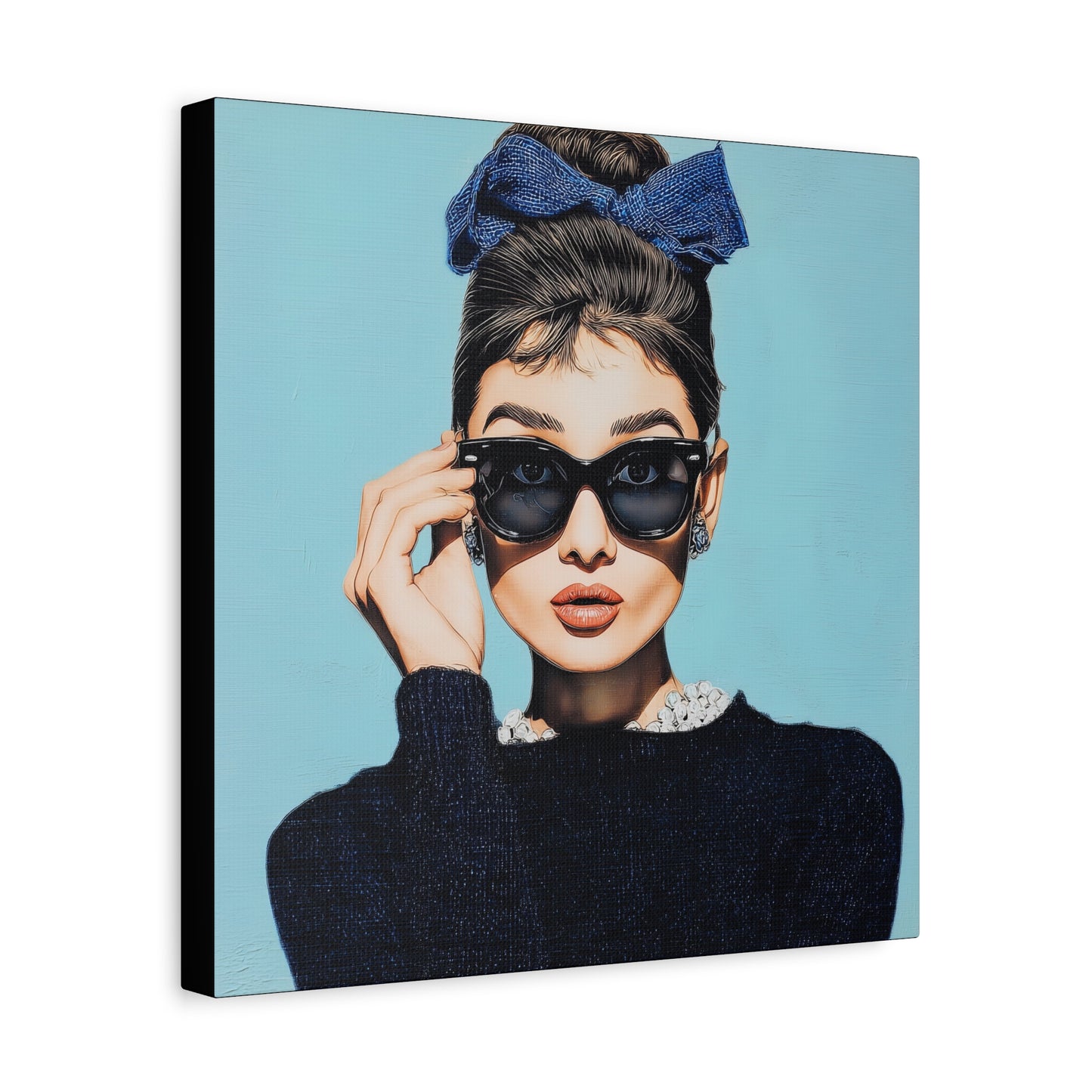 Gallery Wrapped Canvas, The Diva Project Art Canvas, Pinup Art Canvas – Audrey Hepburn - THREE