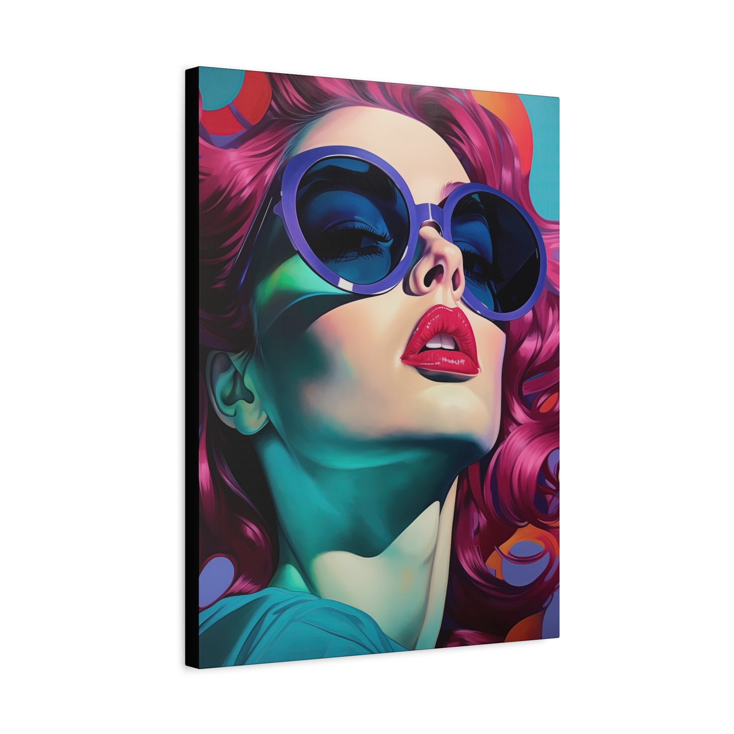 Canvas Gallery Wrapped High-Fashion Wall Art, Stylish Decor, Retro Femme Doll Pop Art – Electra