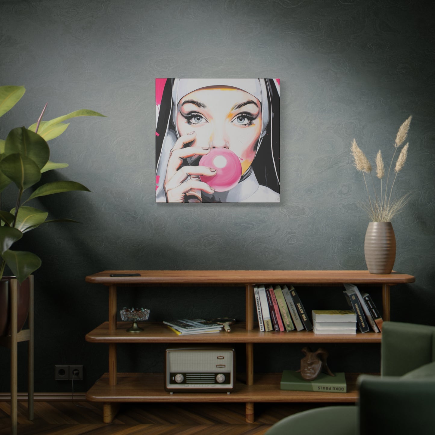 Gallery Wrapped Canvas, Habits and Heresy Art Canvas, Naughty Nuns Art Canvas – Sister Gloria