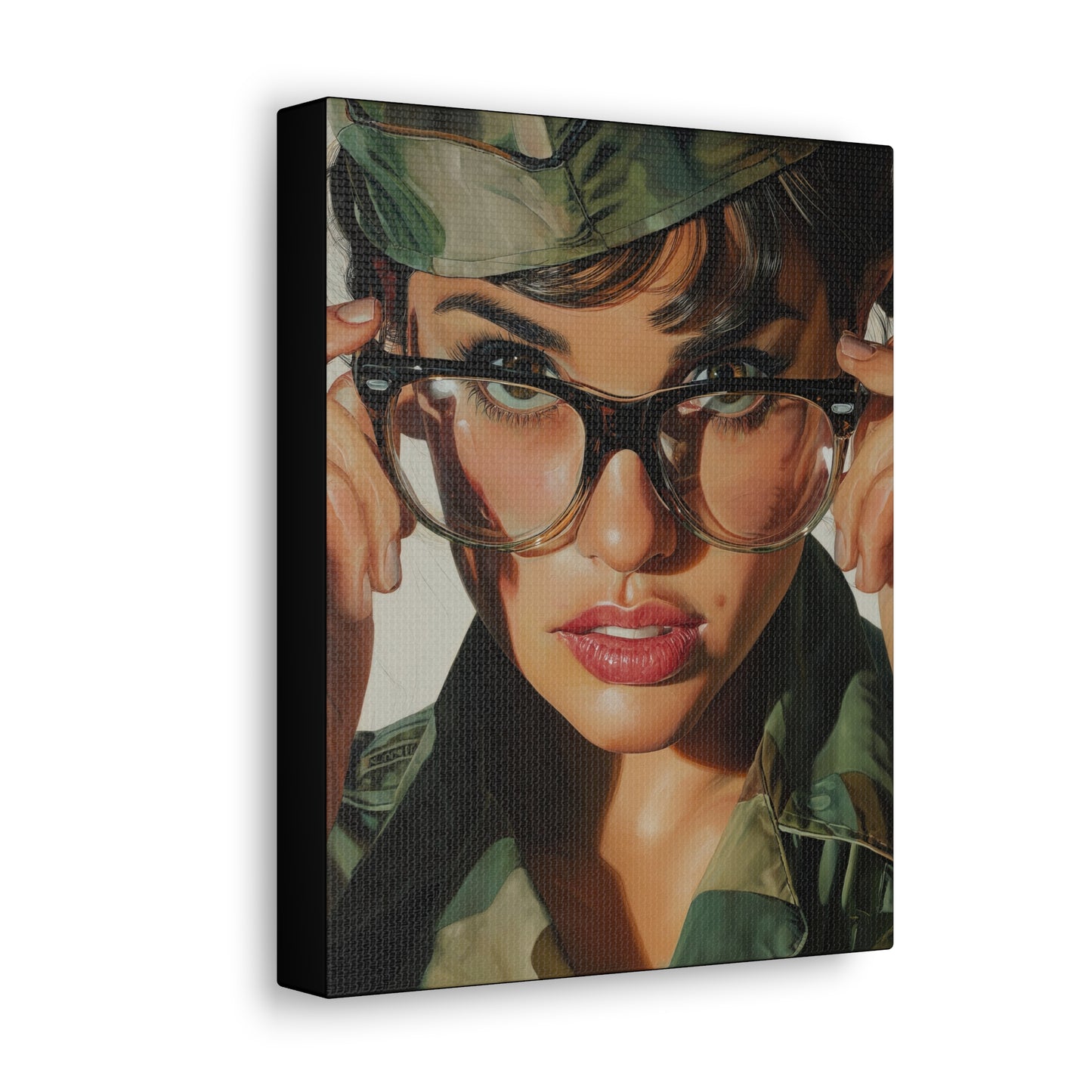 Gallery Wrapped Canvas, Liberty and Lace Art Canvas, Erotic Pinup Art Canvas – Erica