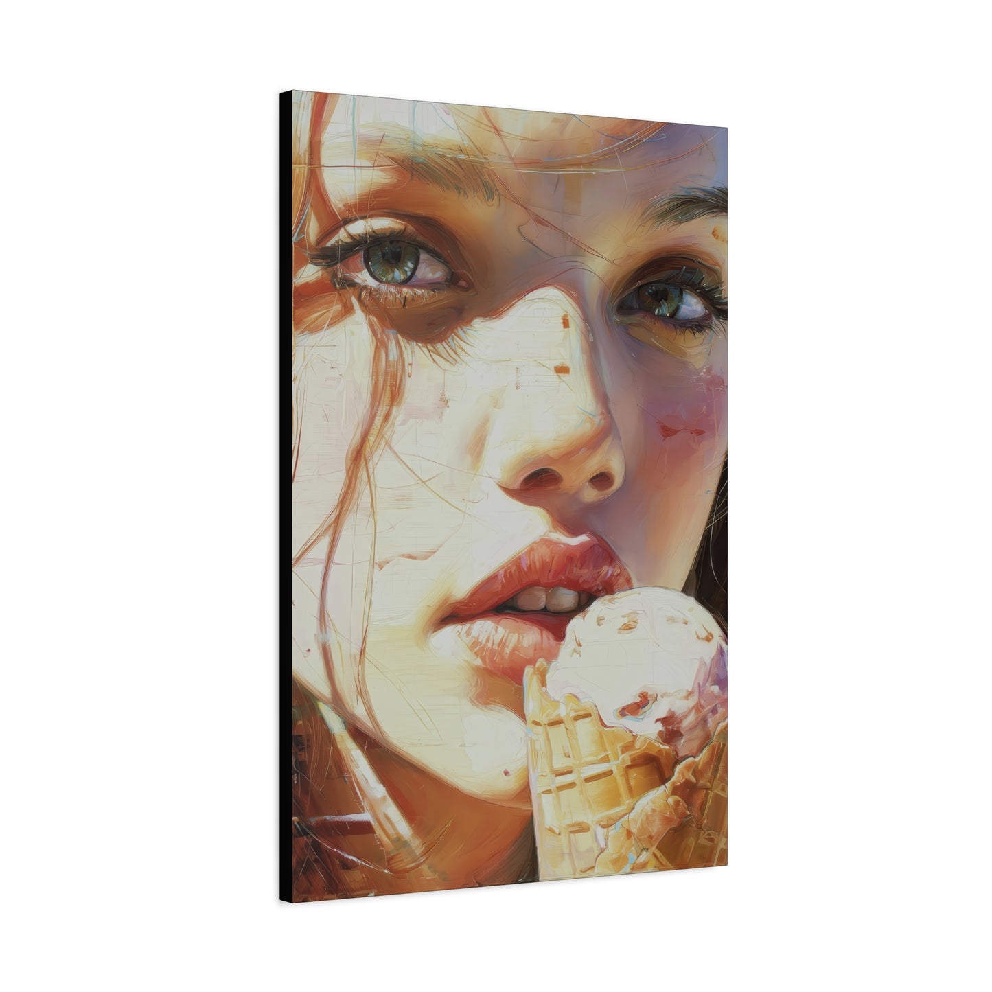Gallery Wrapped Canvas, Sweet Summer Nostalgia, Sugar and Spice Art Canvas, Ice Cream Dreams Art – Ginny