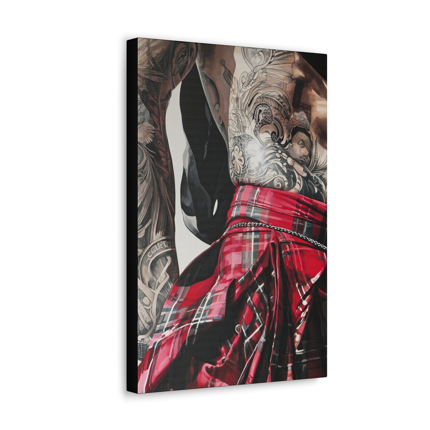 Gallery Wrapped Canvas, Kilts and Carnage Art Canvas, Erotic Pinup Art Canvas – Alexander