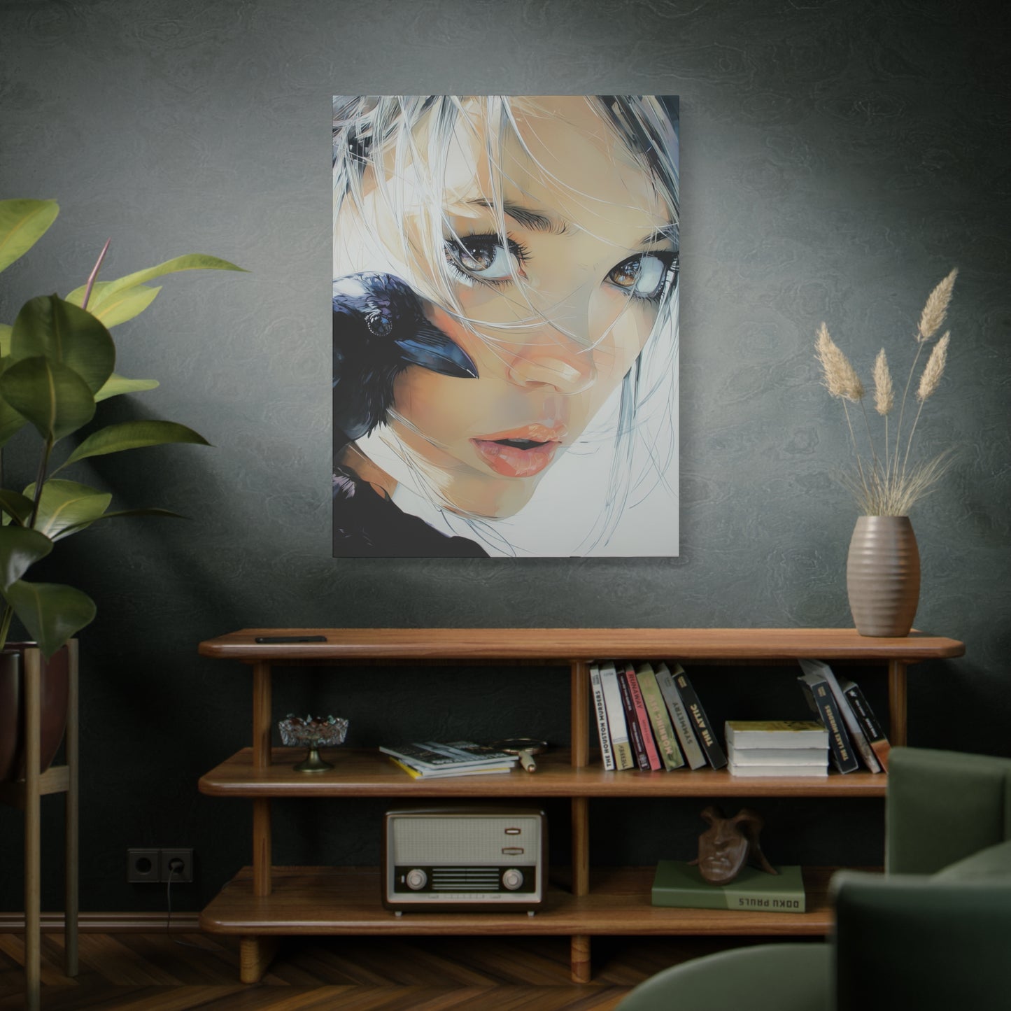 Gallery Wrapped Canvas, Myth and Bones Gothic Art Canvas, Dark Muse Canvas - Danika