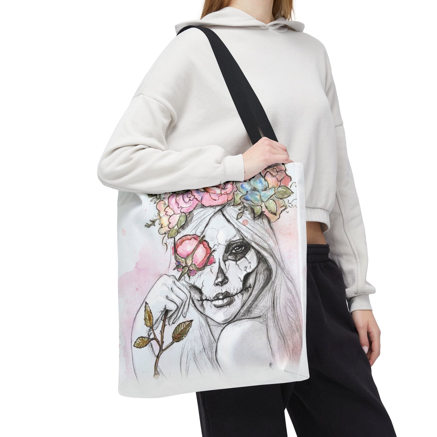 Calavera Catrina Tote Bag, Utility Tote - Dia de los Muertos Tote - Day of the Dead