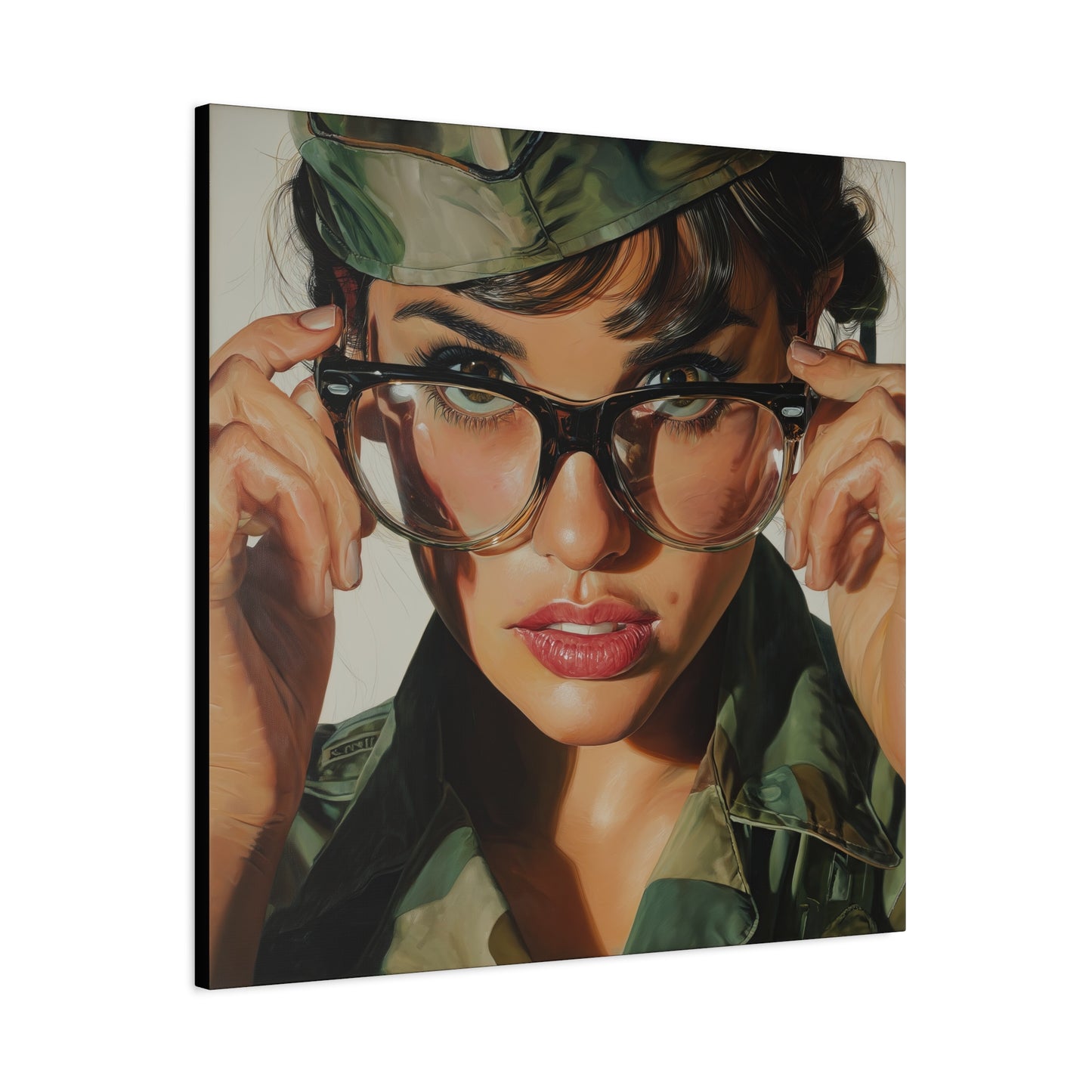 Gallery Wrapped Canvas, Liberty and Lace Art Canvas, Erotic Pinup Art Canvas – Erica