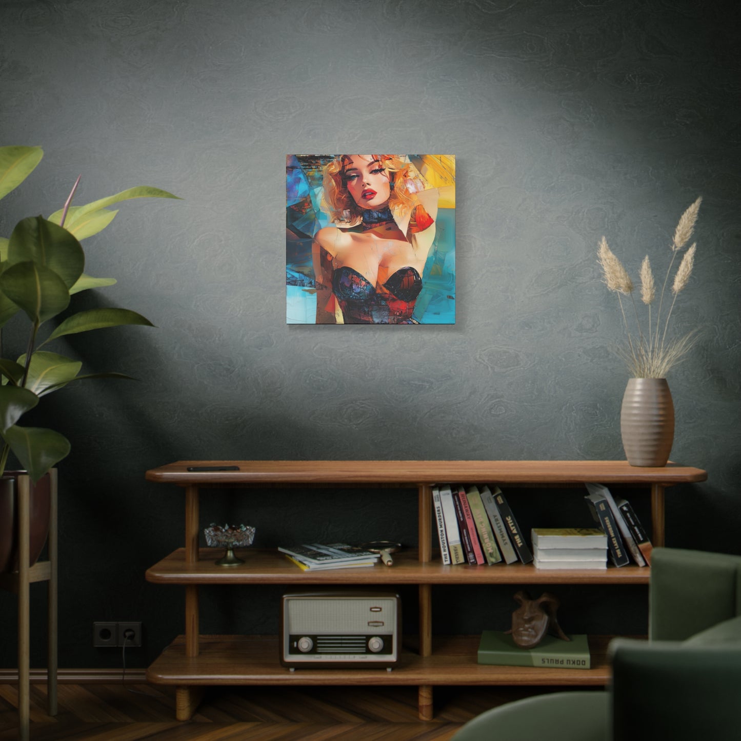 Gallery Wrapped Canvas, Guilt and Grit Adult Art Canvas, Erotic Pinup Art Canvas – Dahlia