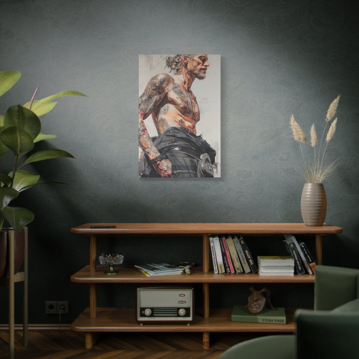 Gallery Wrapped Canvas, Kilts and Carnage Art Canvas, Erotic Pinup Art Canvas – Struan