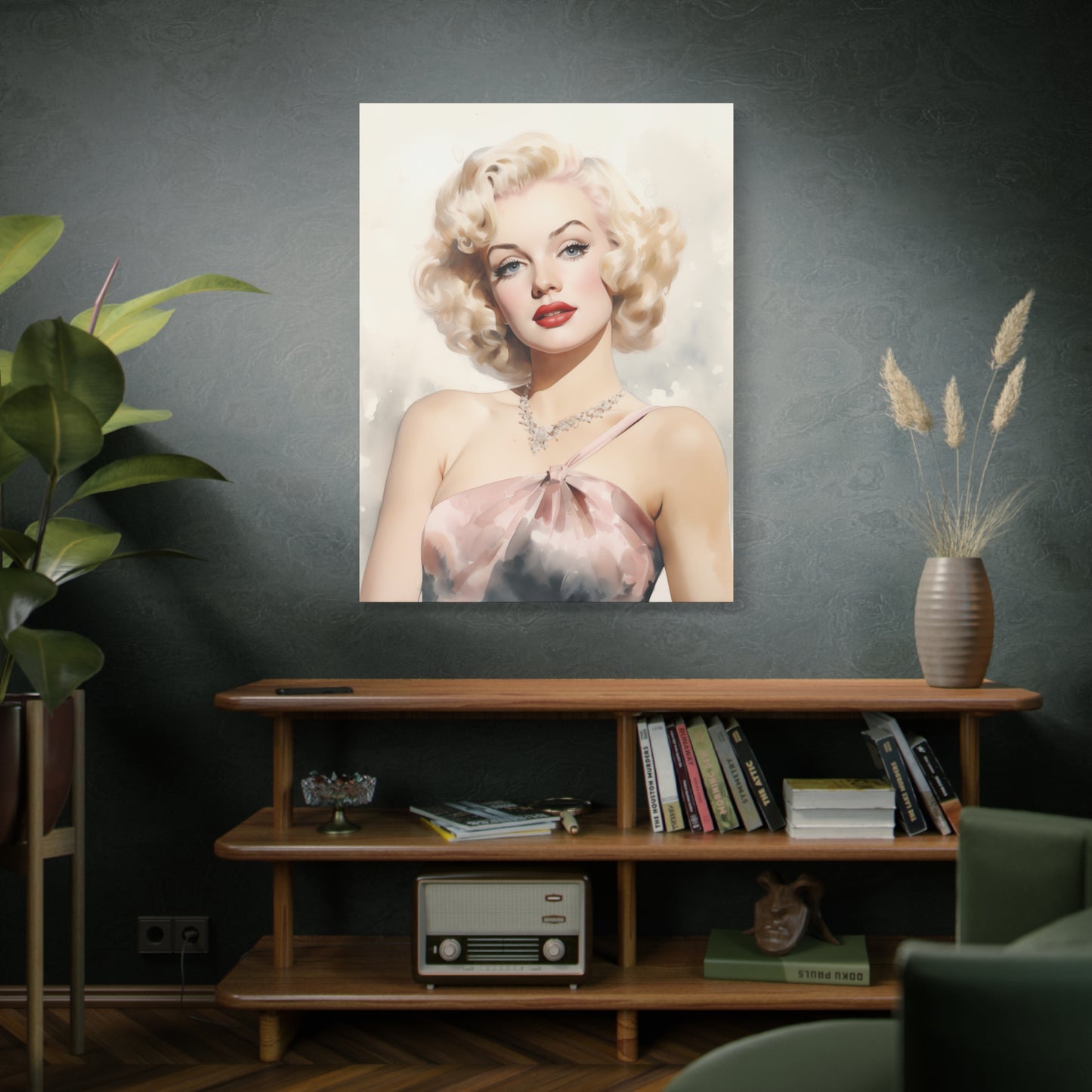 Canvas Wall Art, Gallery Wrapped Pop Art, Celebrity Wall Art – Marilyn Monroe - Pink