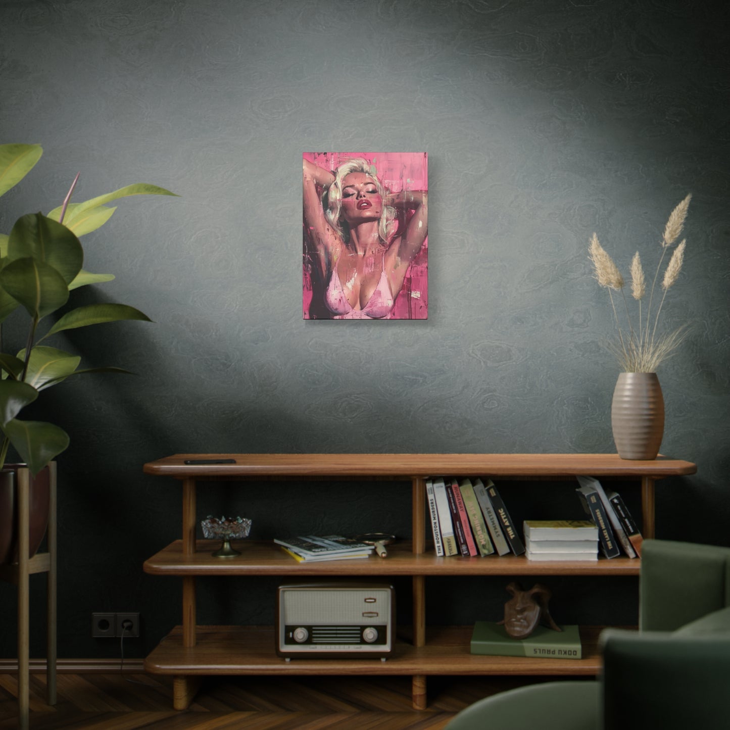 Gallery Wrapped Canvas, Guilt and Grit Adult Art Canvas, Erotic Pinup Art Canvas – Roxie
