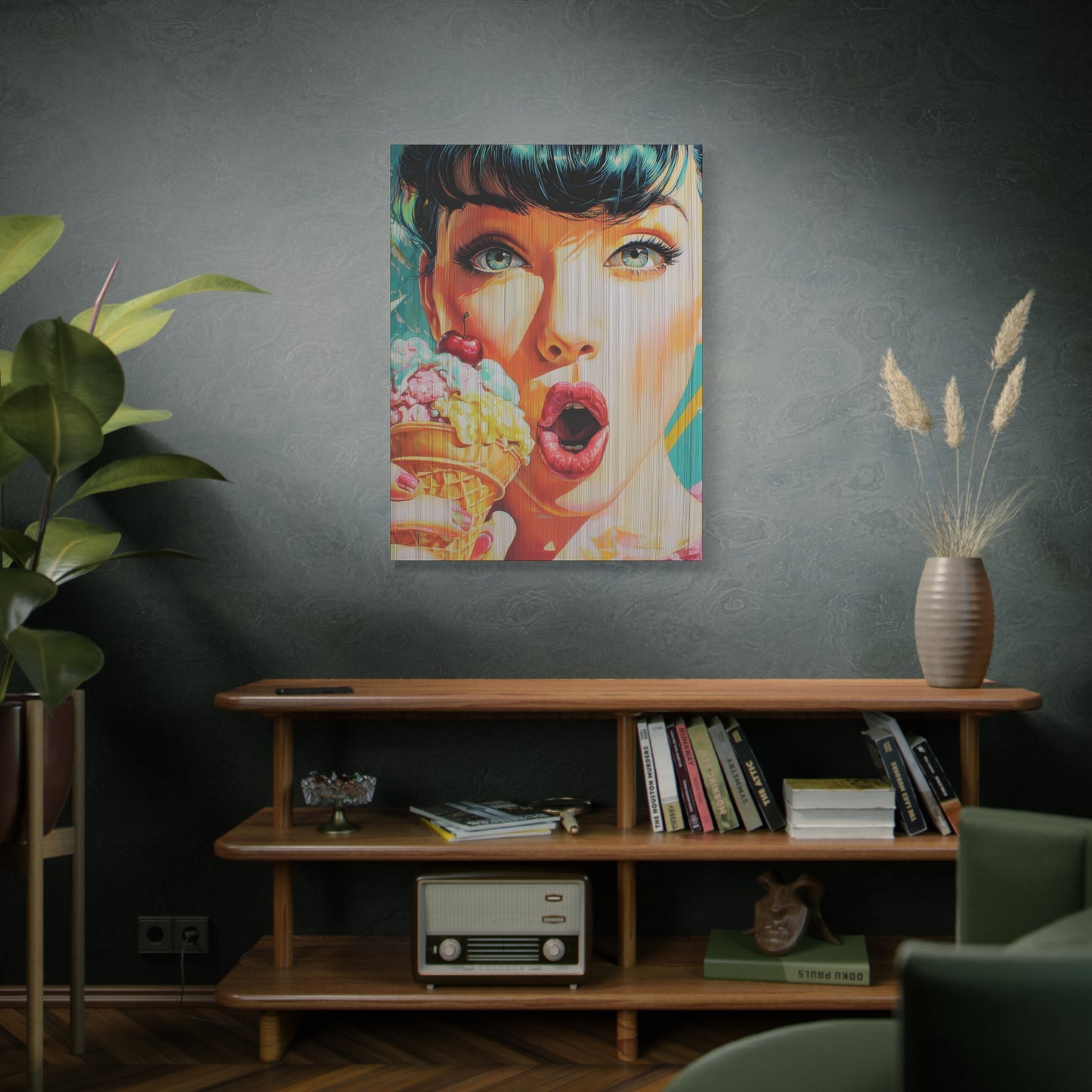 Gallery Wrapped Canvas, Sweet Summer Nostalgia, Sugar and Spice Art Canvas, Ice Cream Dreams Art – Penny