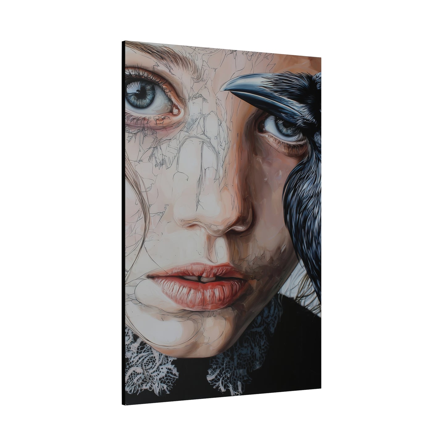 Gallery Wrapped Canvas, Myth and Bones Gothic Art Canvas, Dark Muse Canvas - Clio